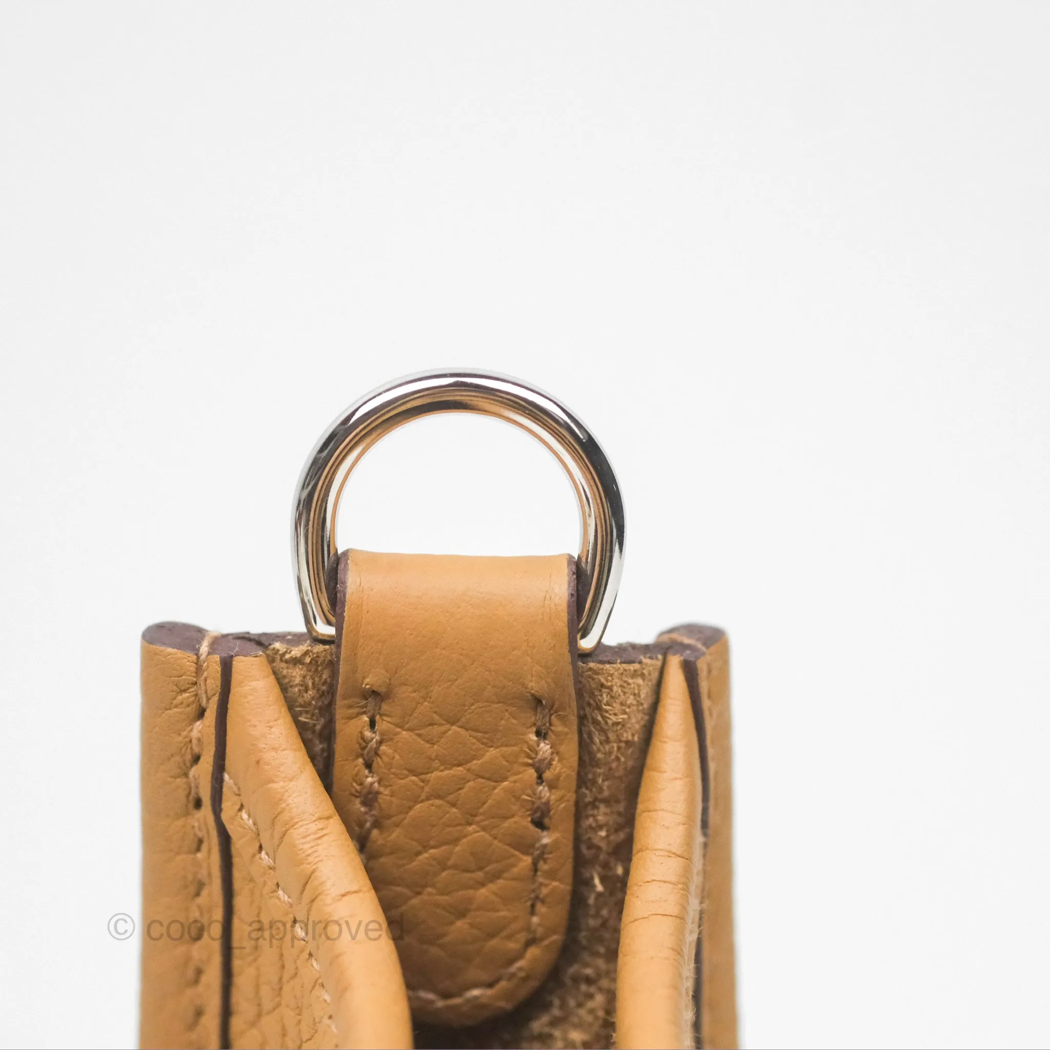 Herms Mini Evelyne 16 Biscuit 48 Clemence Palladium Hardware