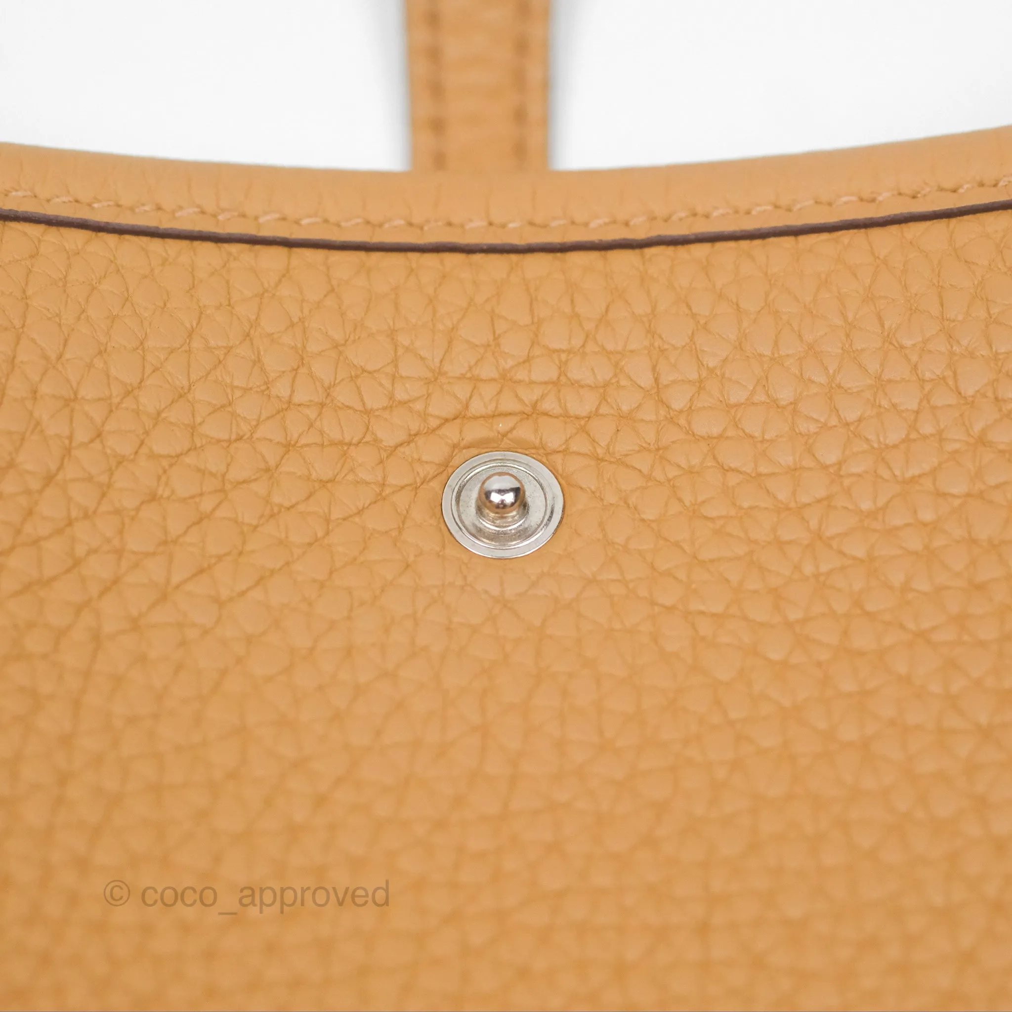 Herms Mini Evelyne 16 Biscuit 48 Clemence Palladium Hardware