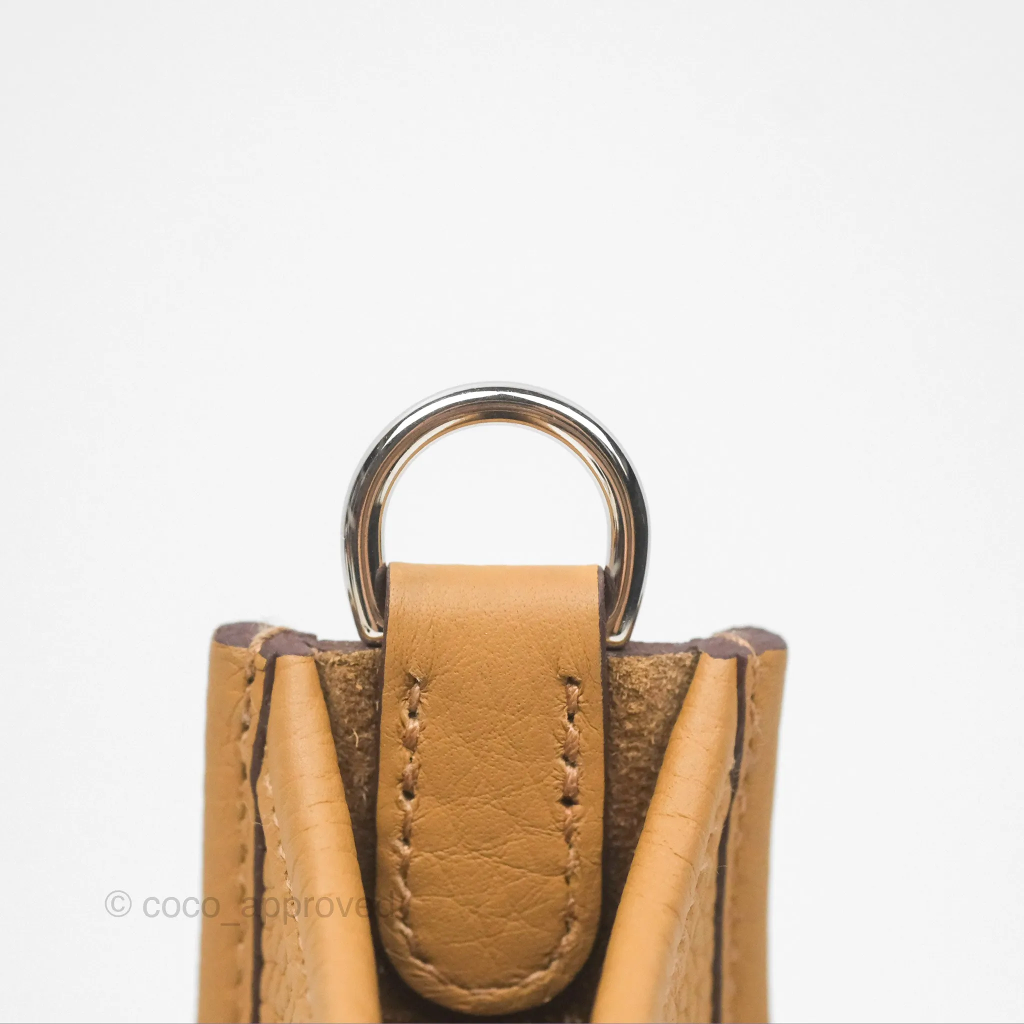 Herms Mini Evelyne 16 Biscuit 48 Clemence Palladium Hardware
