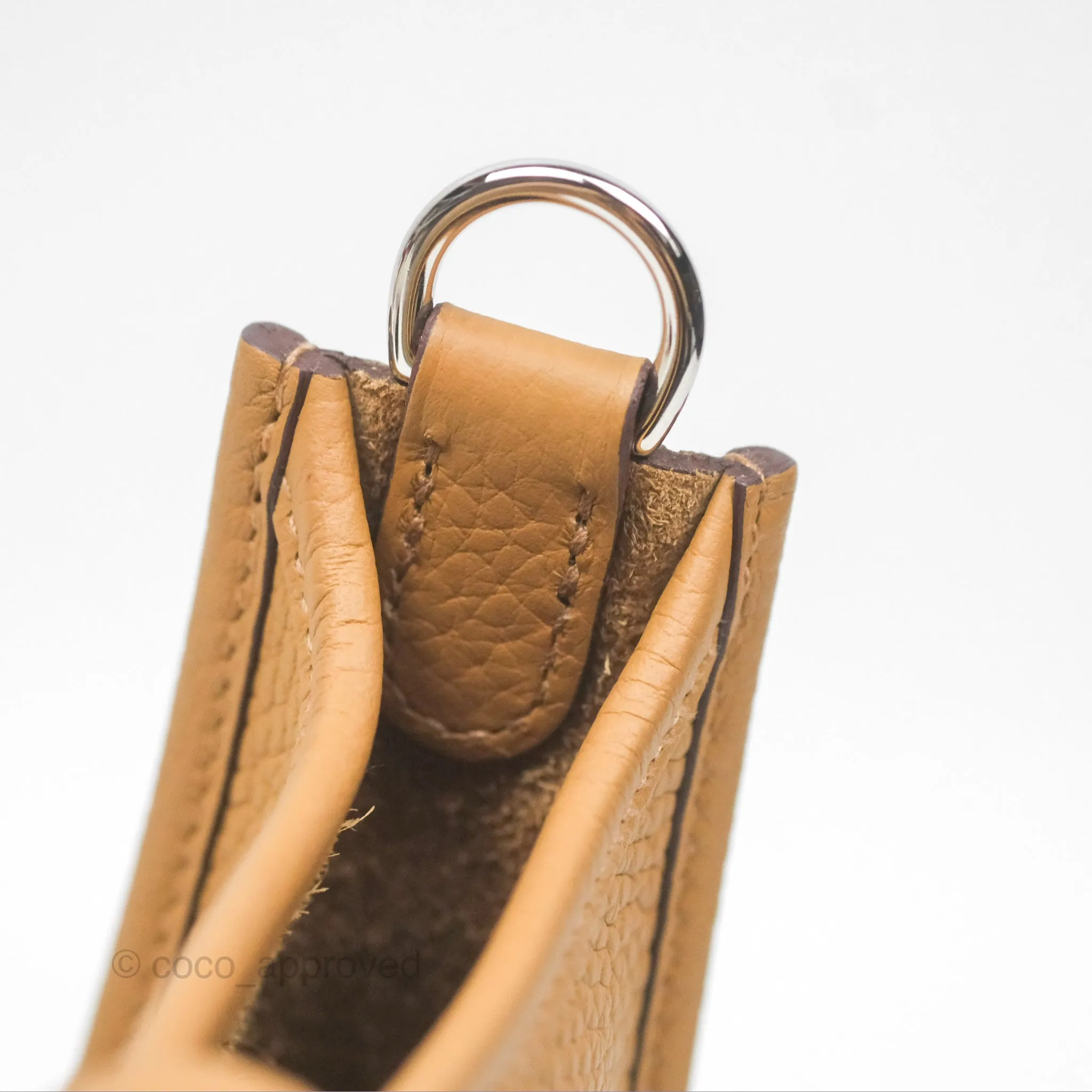 Herms Mini Evelyne 16 Biscuit 48 Clemence Palladium Hardware