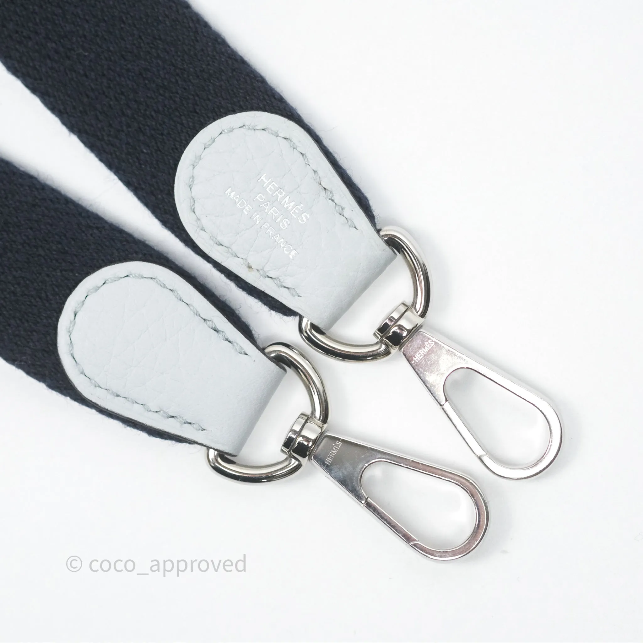 Herms Mini Evelyne 16 Bleu Pale 08 Clemence Palladium Hardware