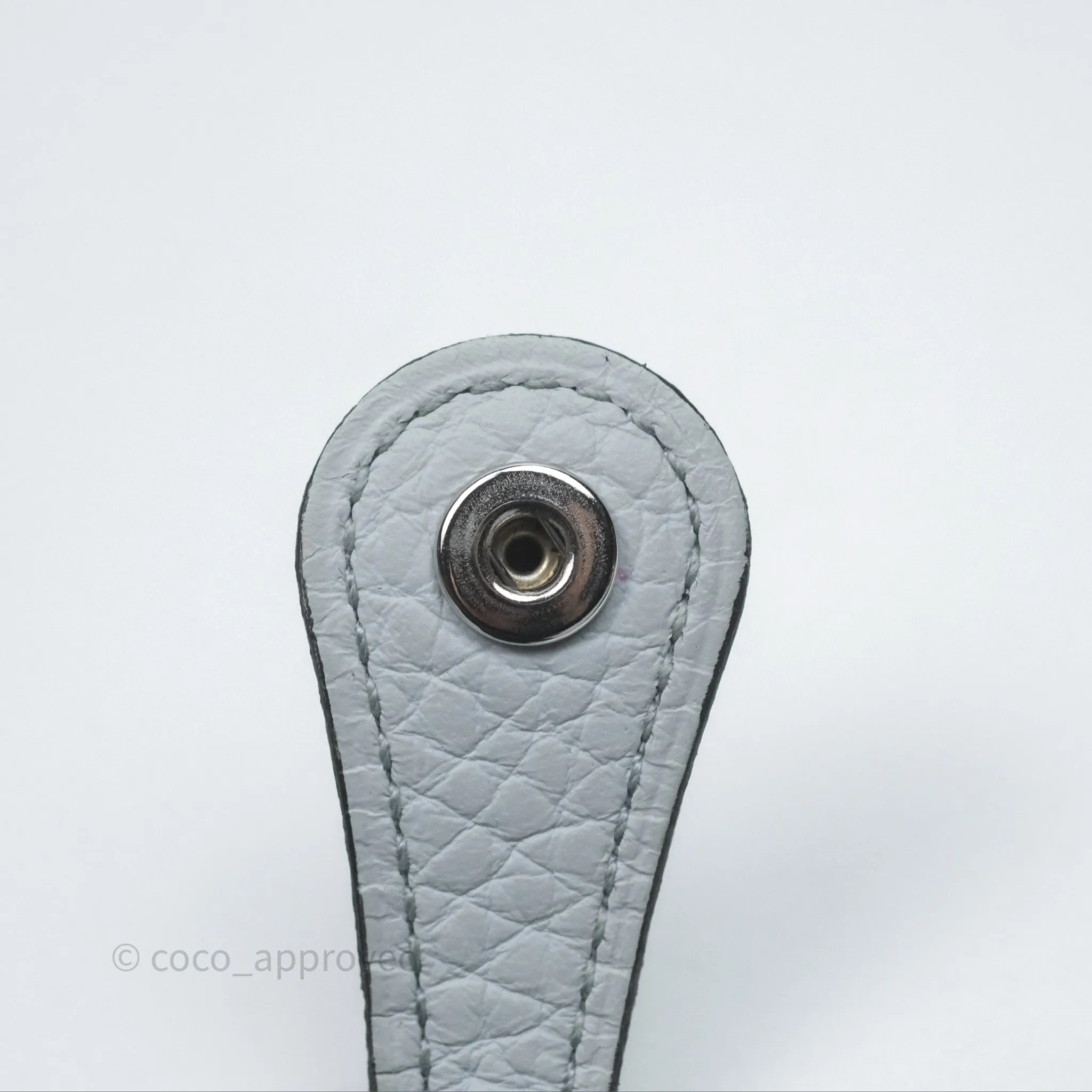 Herms Mini Evelyne 16 Bleu Pale 08 Clemence Palladium Hardware