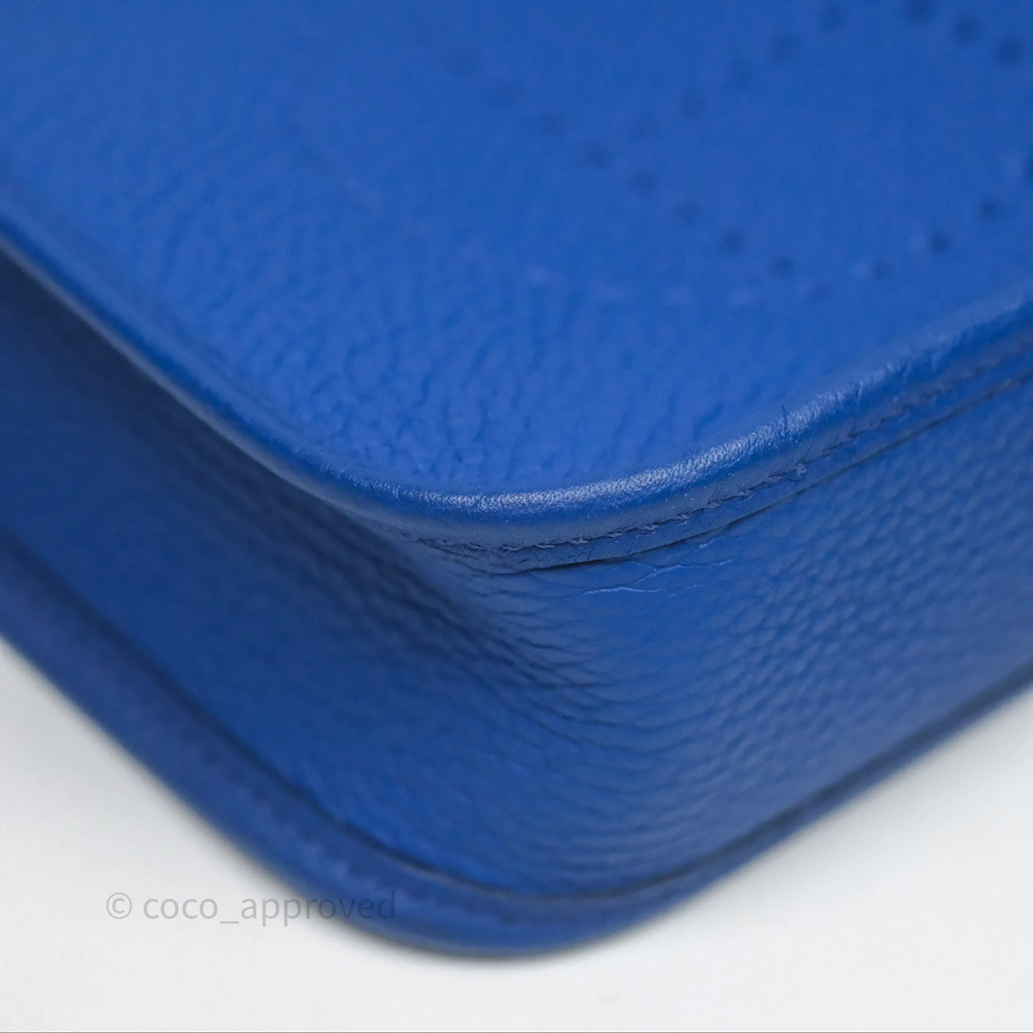 Herms Mini Evelyne 16 Bleu Royal O8 Clemence Gold Hardware