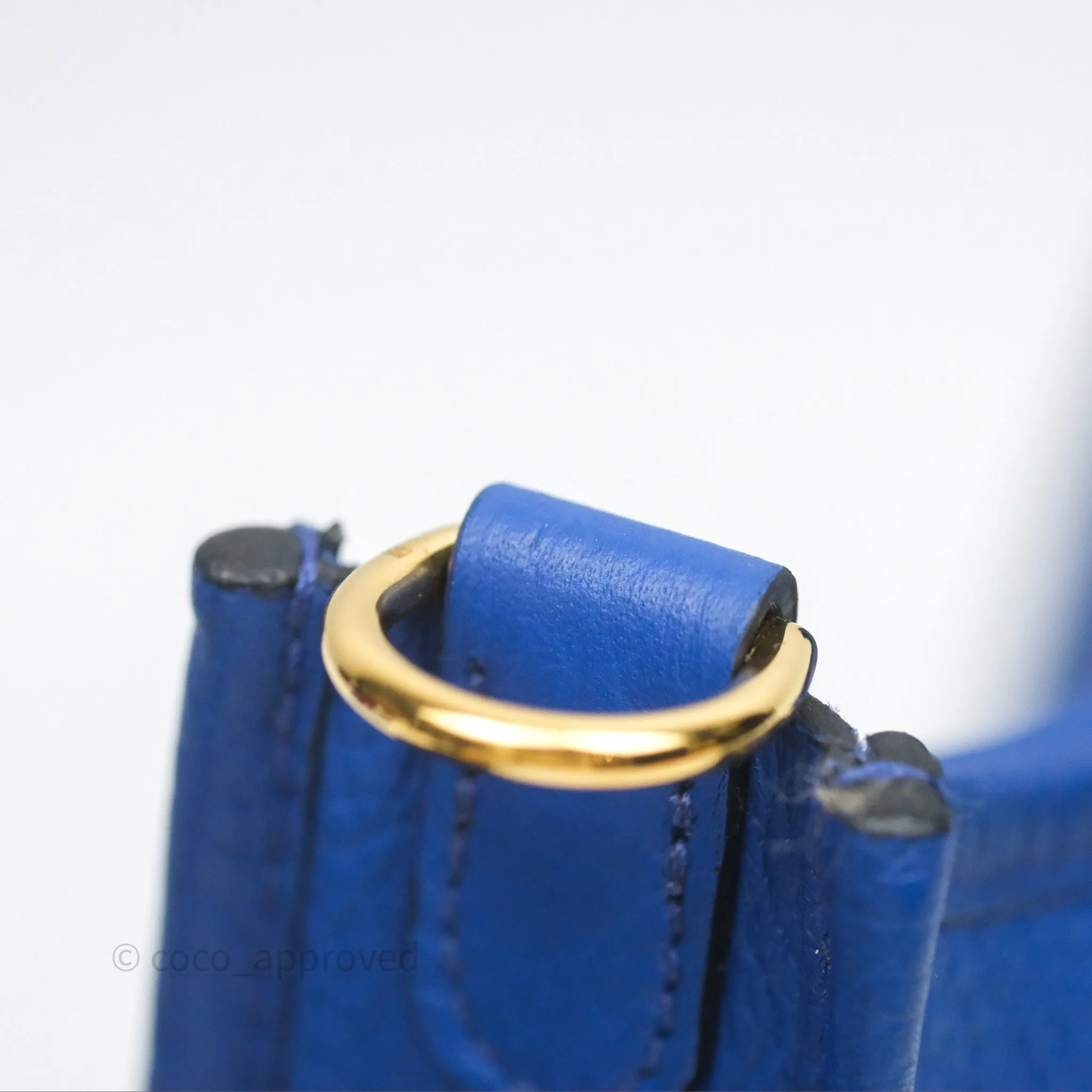Herms Mini Evelyne 16 Bleu Royal O8 Clemence Gold Hardware