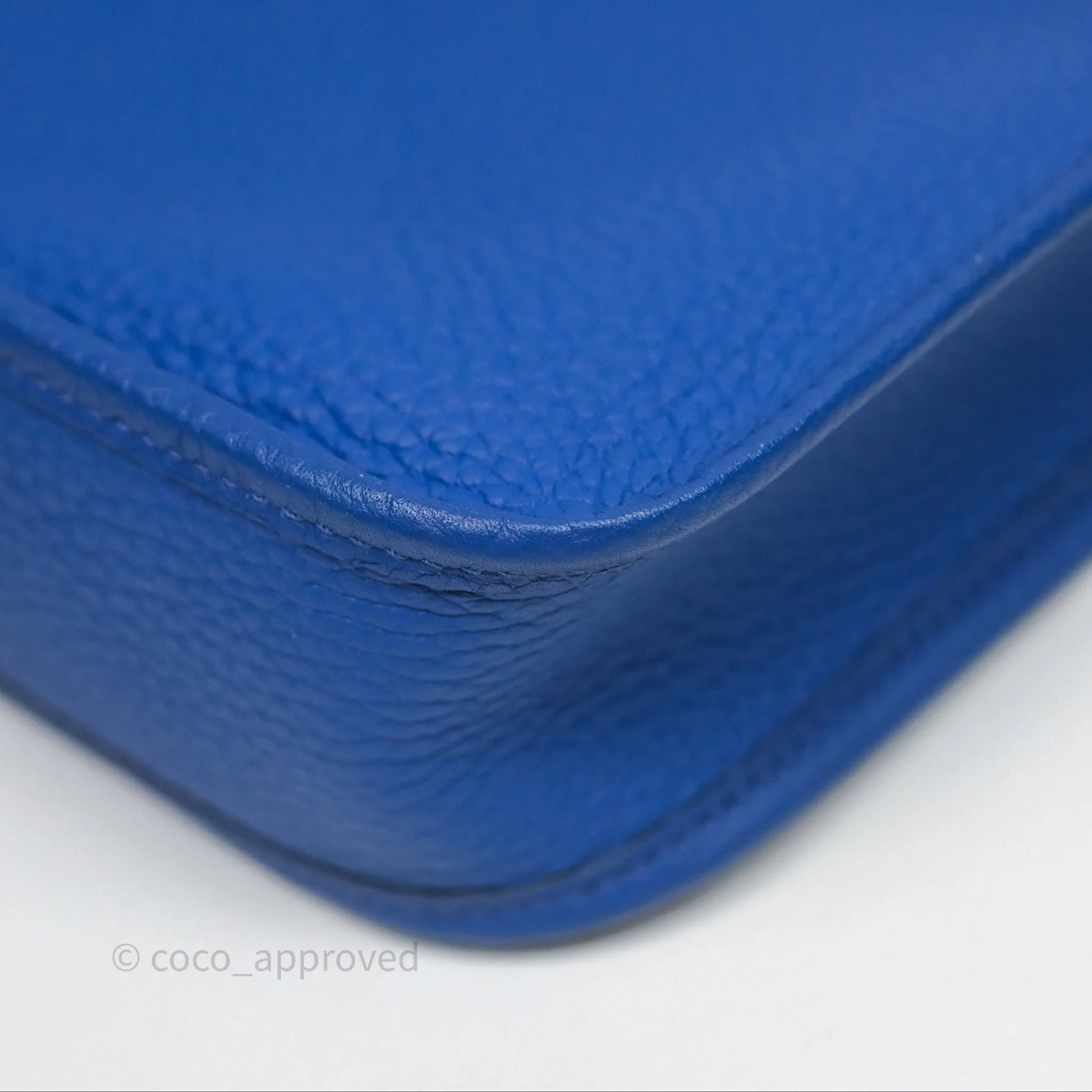 Herms Mini Evelyne 16 Bleu Royal O8 Clemence Gold Hardware
