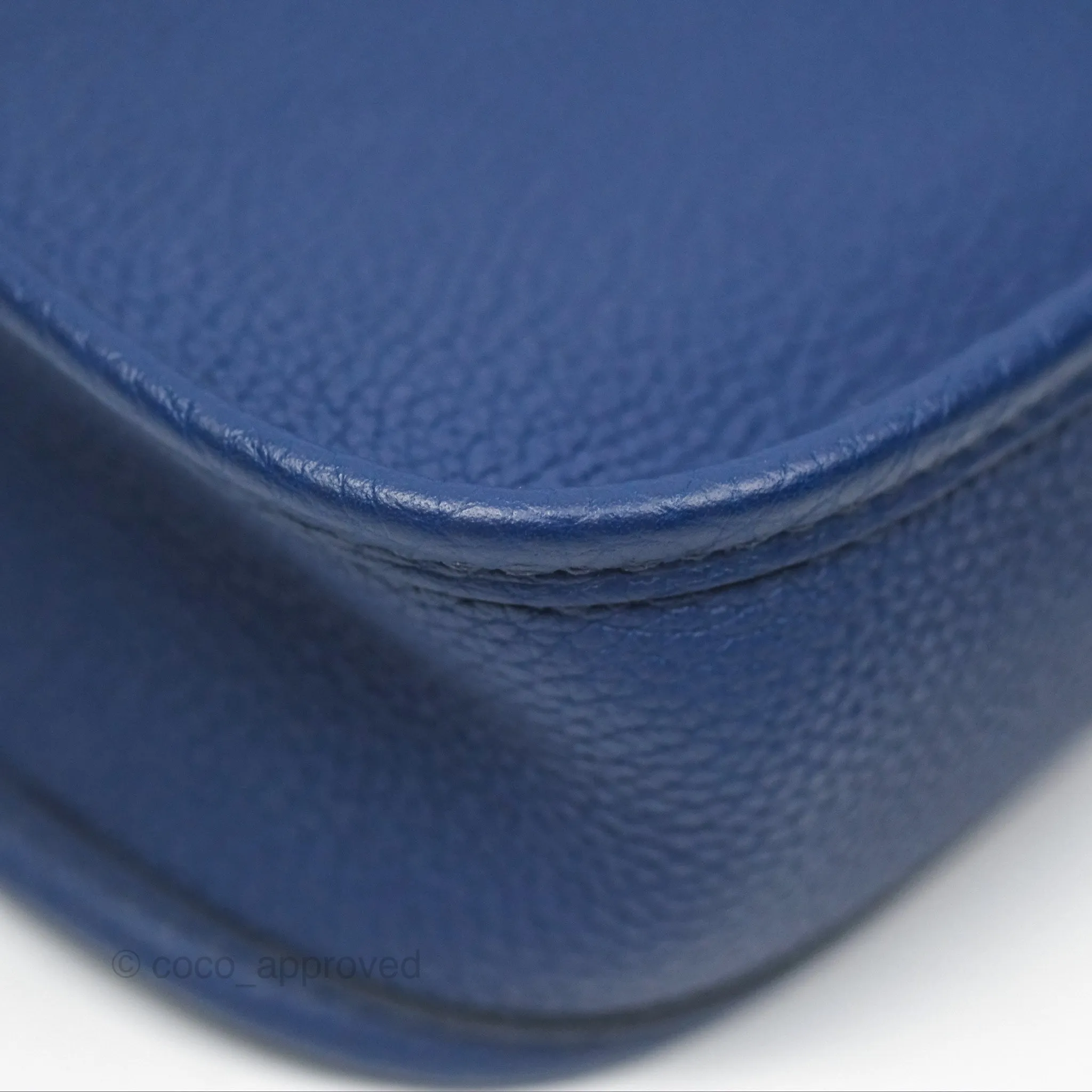 Herms Mini Evelyne 16 Bleu Saphir/ Bleu Indigo TM Palladium Hardware