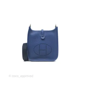 Herms Mini Evelyne 16 Bleu Saphir/ Bleu Indigo TM Palladium Hardware
