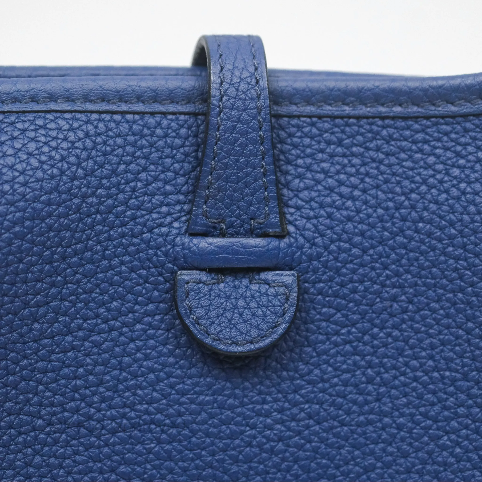 Herms Mini Evelyne 16 Bleu Saphir/ Bleu Indigo TM Palladium Hardware