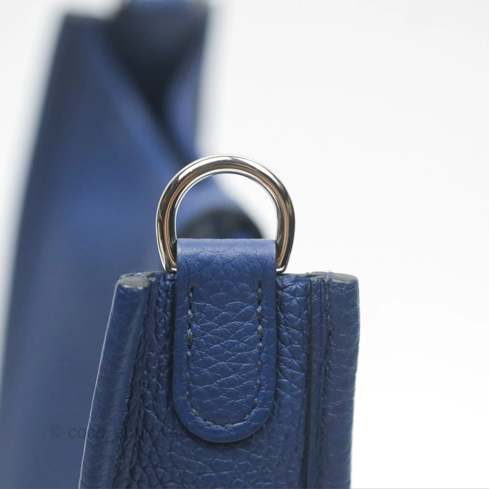Herms Mini Evelyne 16 Bleu Saphir/ Bleu Indigo TM Palladium Hardware