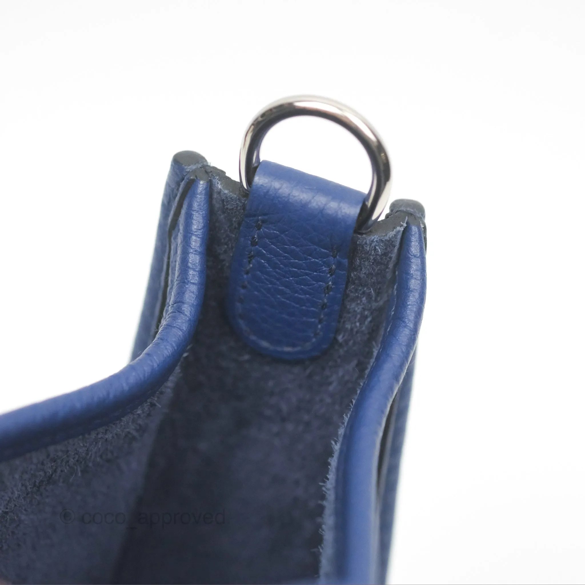 Herms Mini Evelyne 16 Bleu Saphir/ Bleu Indigo TM Palladium Hardware