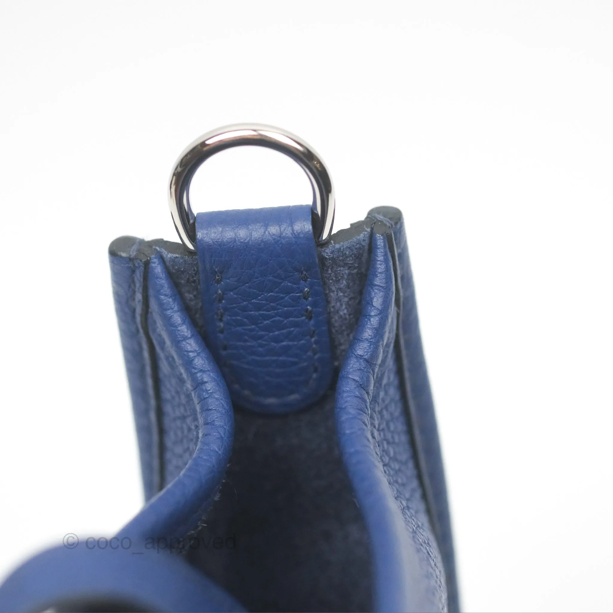 Herms Mini Evelyne 16 Bleu Saphir/ Bleu Indigo TM Palladium Hardware