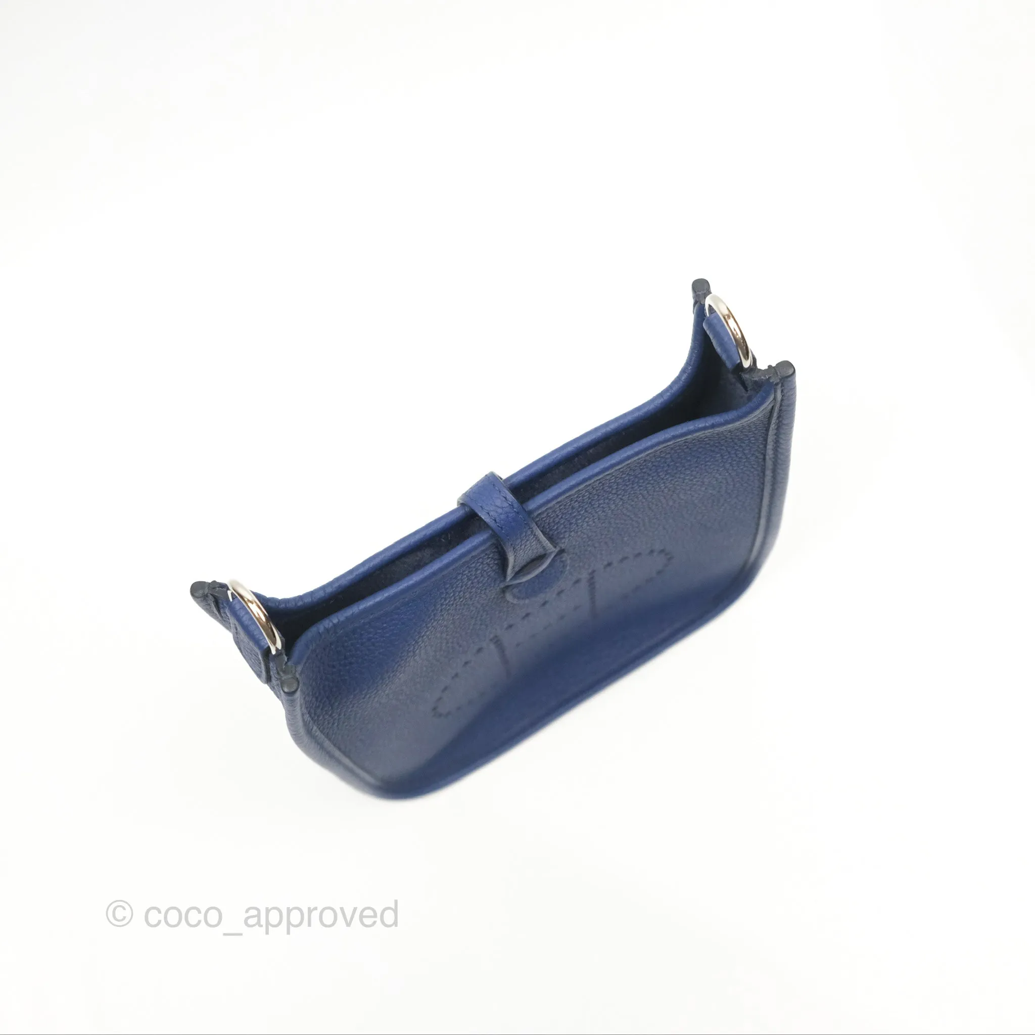 Herms Mini Evelyne 16 Bleu Saphir/ Bleu Indigo TM Palladium Hardware