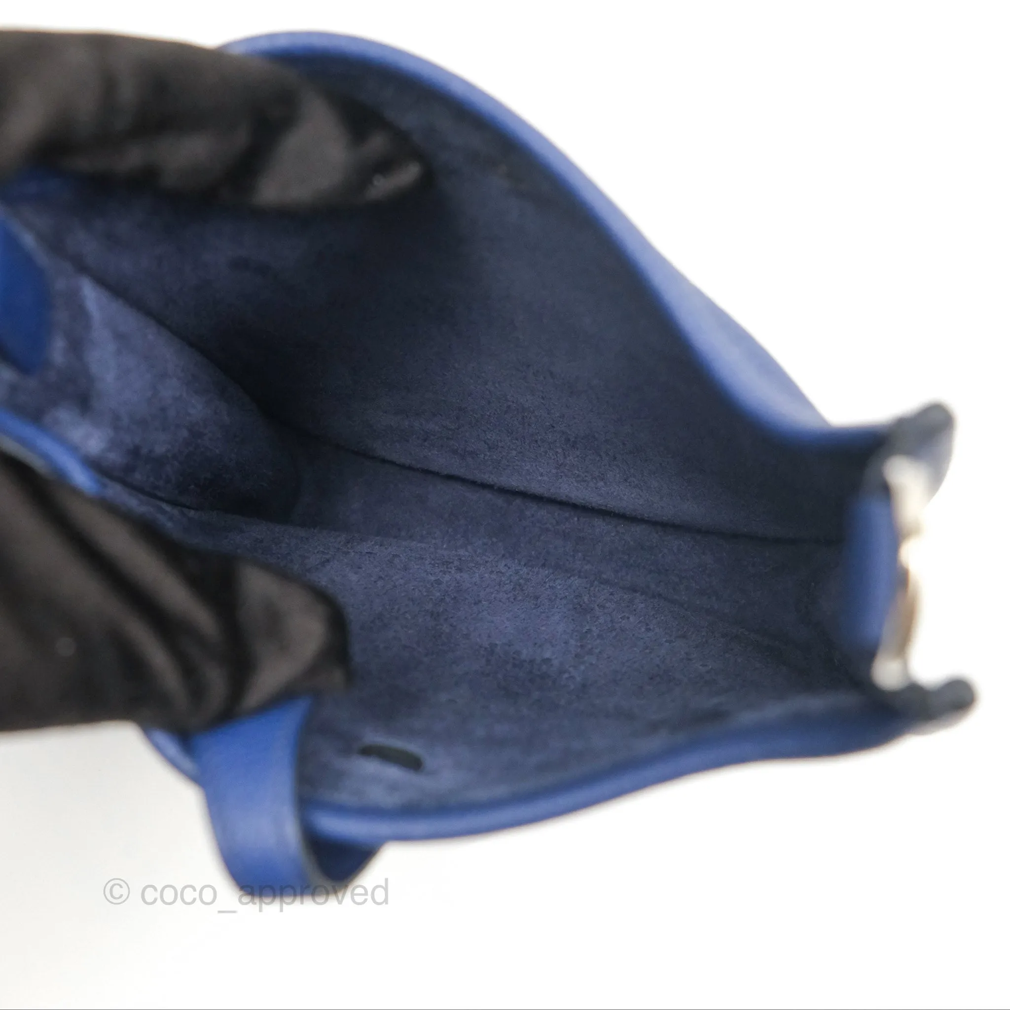 Herms Mini Evelyne 16 Bleu Saphir/ Bleu Indigo TM Palladium Hardware