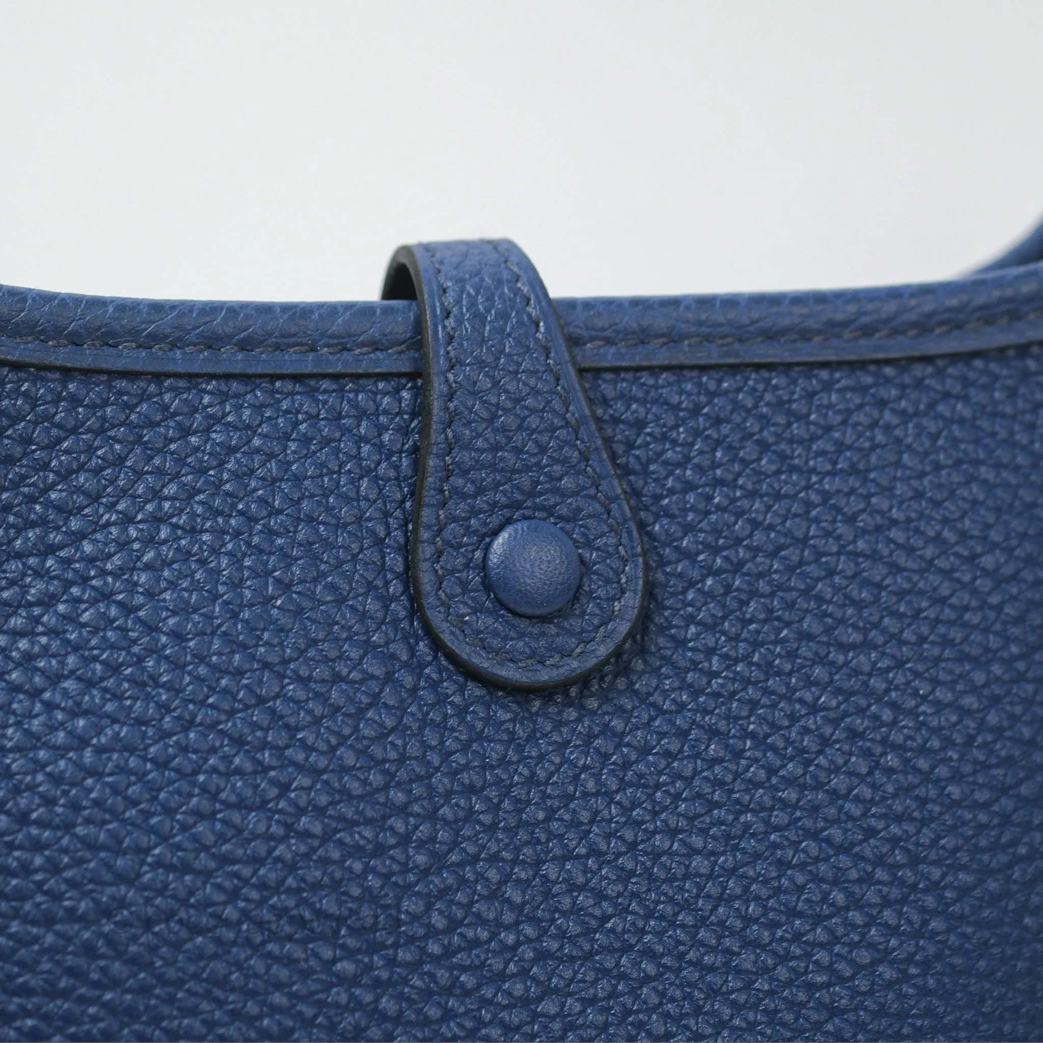 Herms Mini Evelyne 16 Bleu Saphir Taurillon Maurice Sangle Flipperball Palladium Hardware