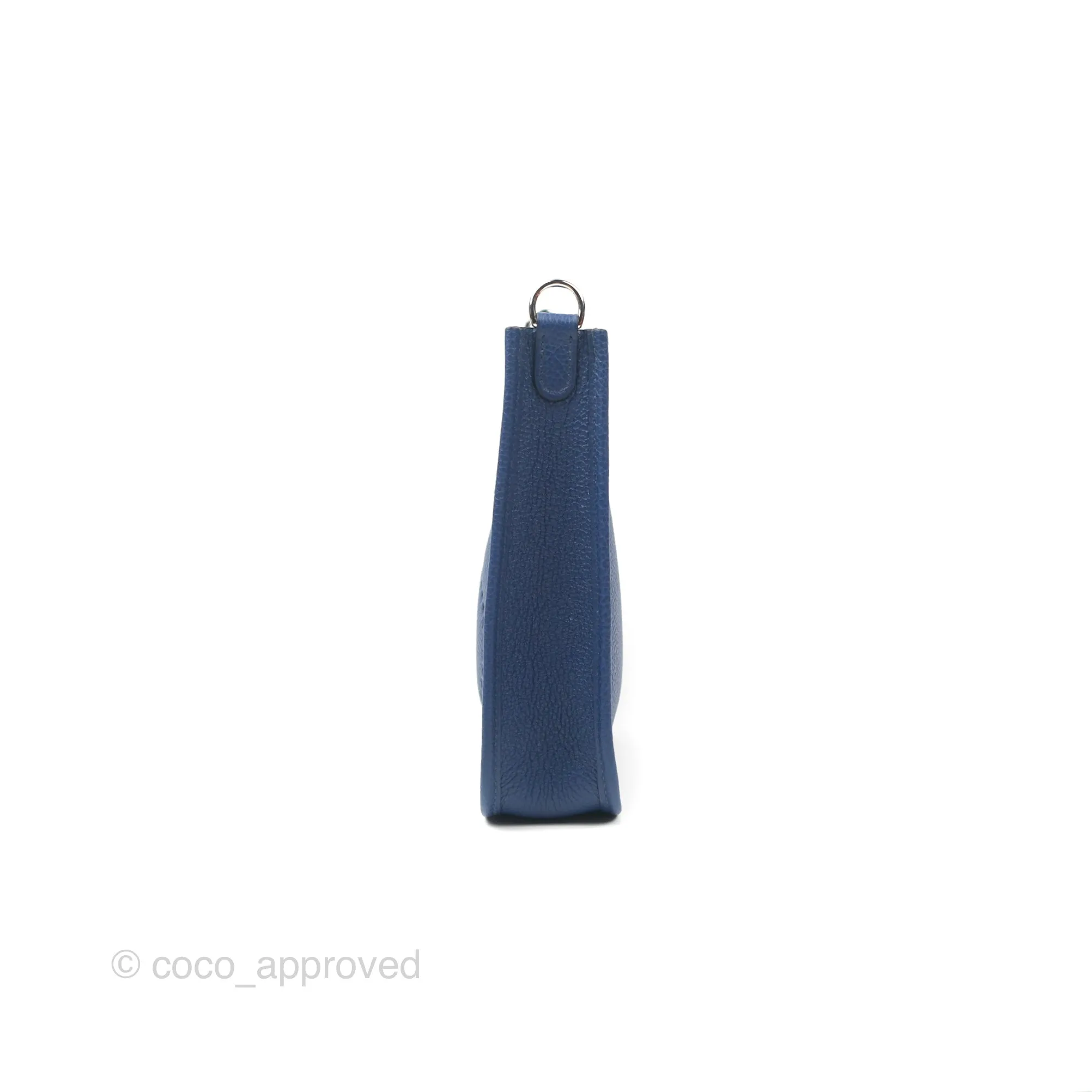 Herms Mini Evelyne 16 Bleu Saphir Taurillon Maurice Sangle Flipperball Palladium Hardware