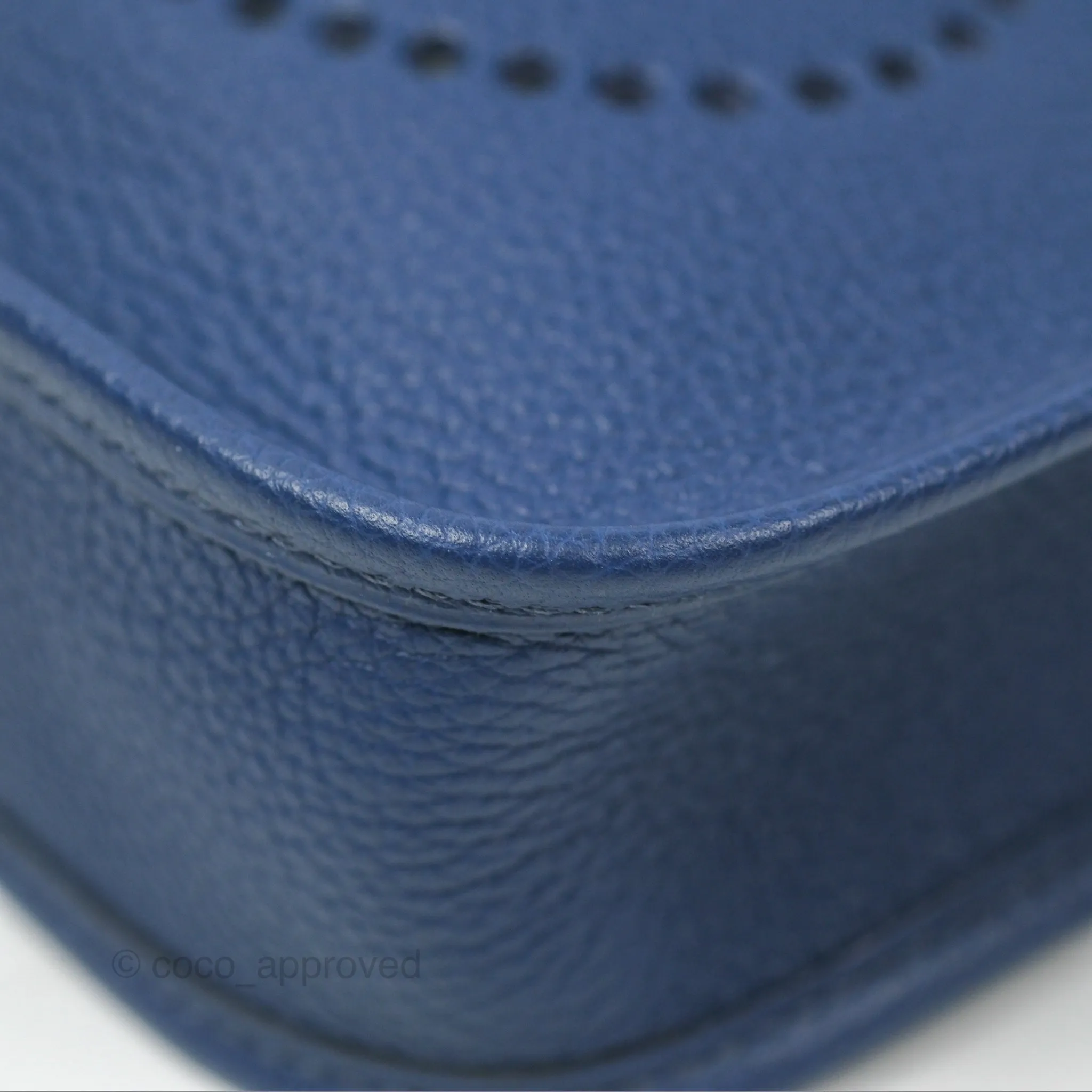 Herms Mini Evelyne 16 Bleu Saphir Taurillon Maurice Sangle Flipperball Palladium Hardware