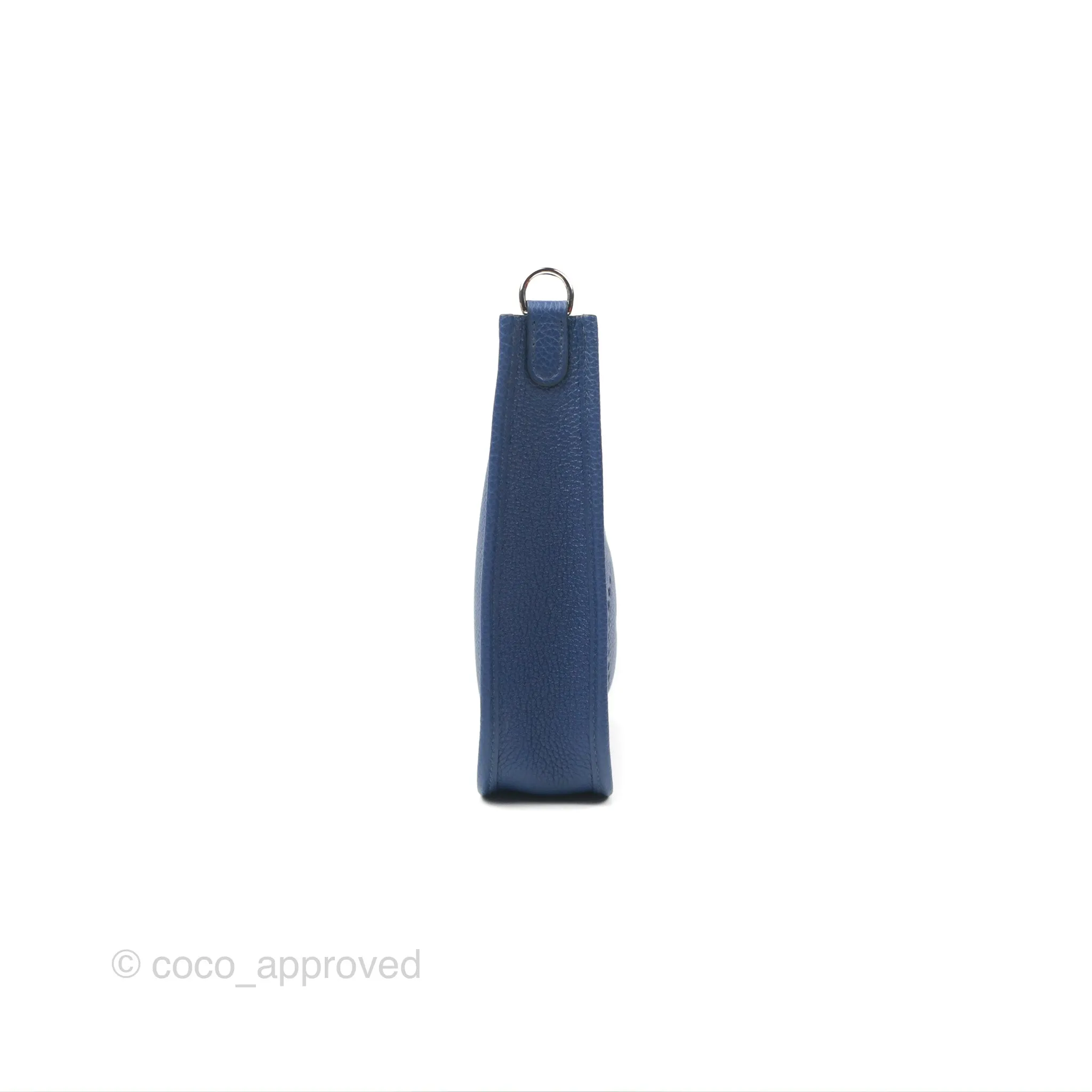 Herms Mini Evelyne 16 Bleu Saphir Taurillon Maurice Sangle Flipperball Palladium Hardware