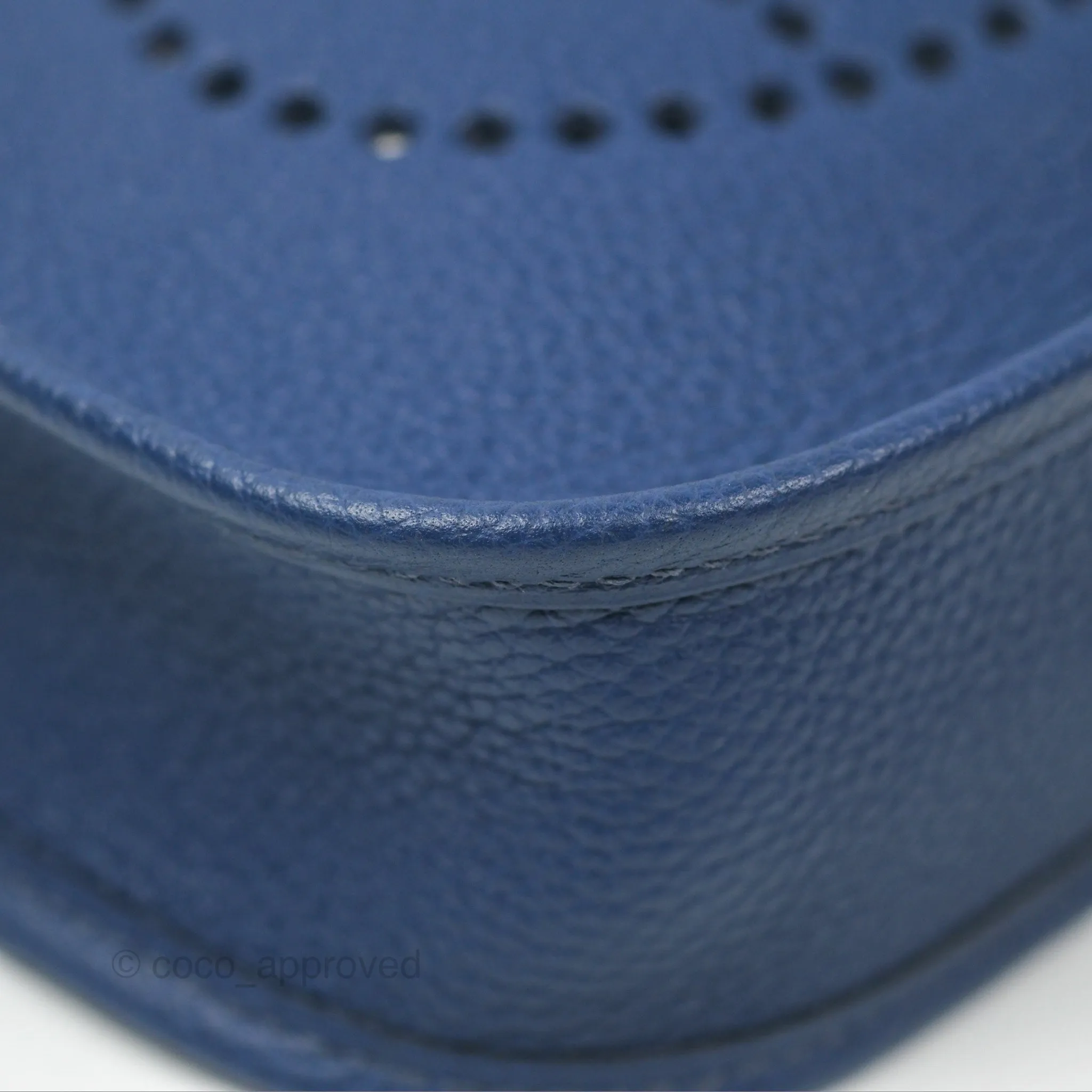 Herms Mini Evelyne 16 Bleu Saphir Taurillon Maurice Sangle Flipperball Palladium Hardware