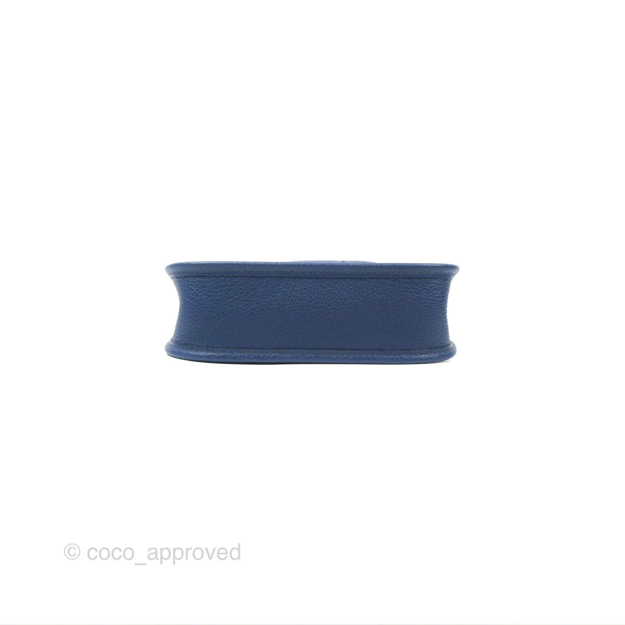Herms Mini Evelyne 16 Bleu Saphir Taurillon Maurice Sangle Flipperball Palladium Hardware