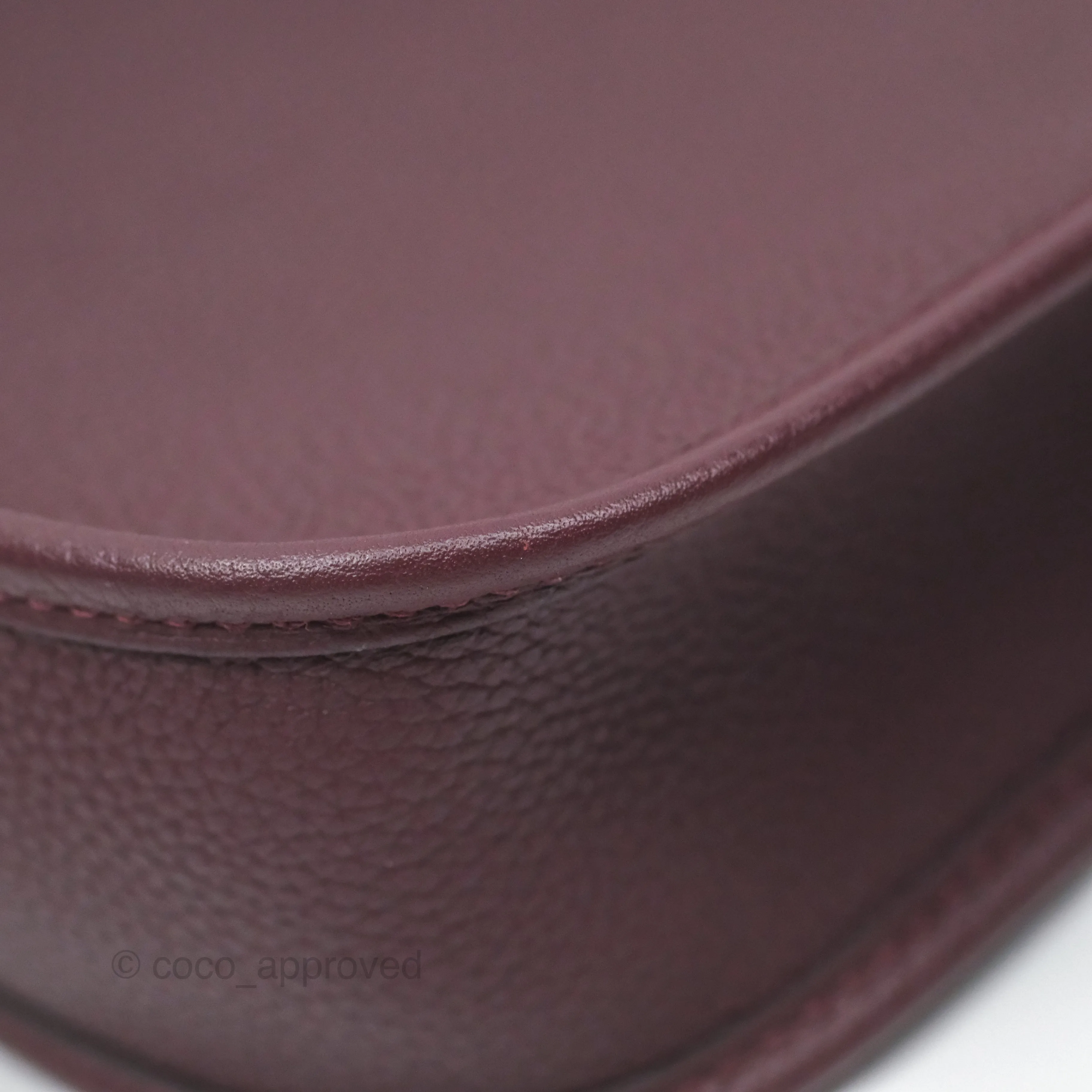 Herms Mini Evelyne 16 Bordeaux 57 Taurillon Maurice Palladium Hardware