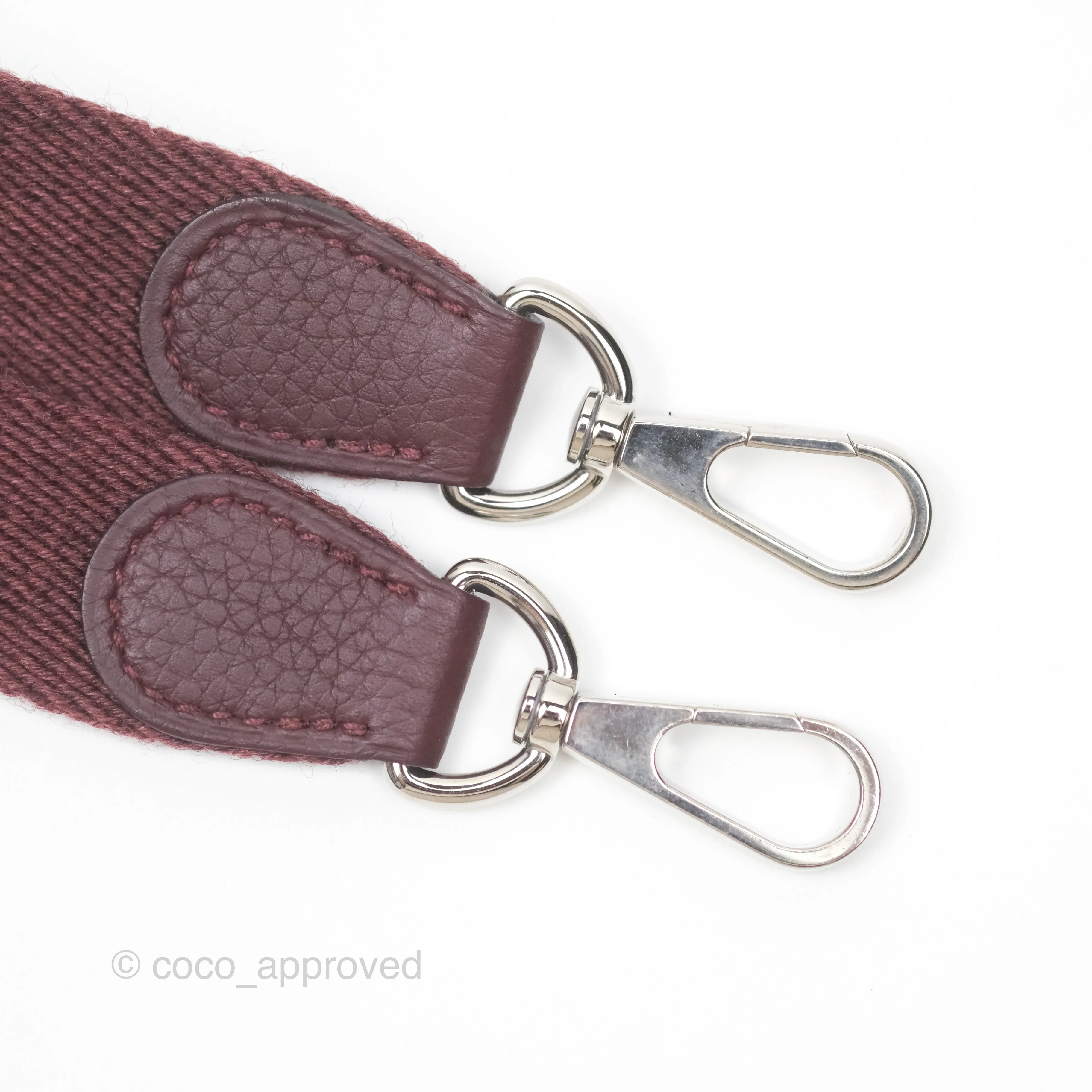 Herms Mini Evelyne 16 Bordeaux 57 Taurillon Maurice Palladium Hardware