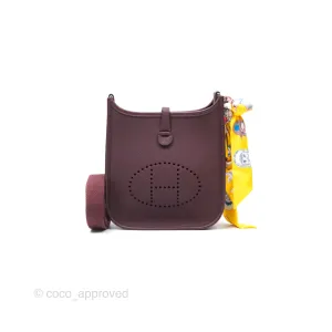 Herms Mini Evelyne 16 Bordeaux 57 Taurillon Maurice Palladium Hardware