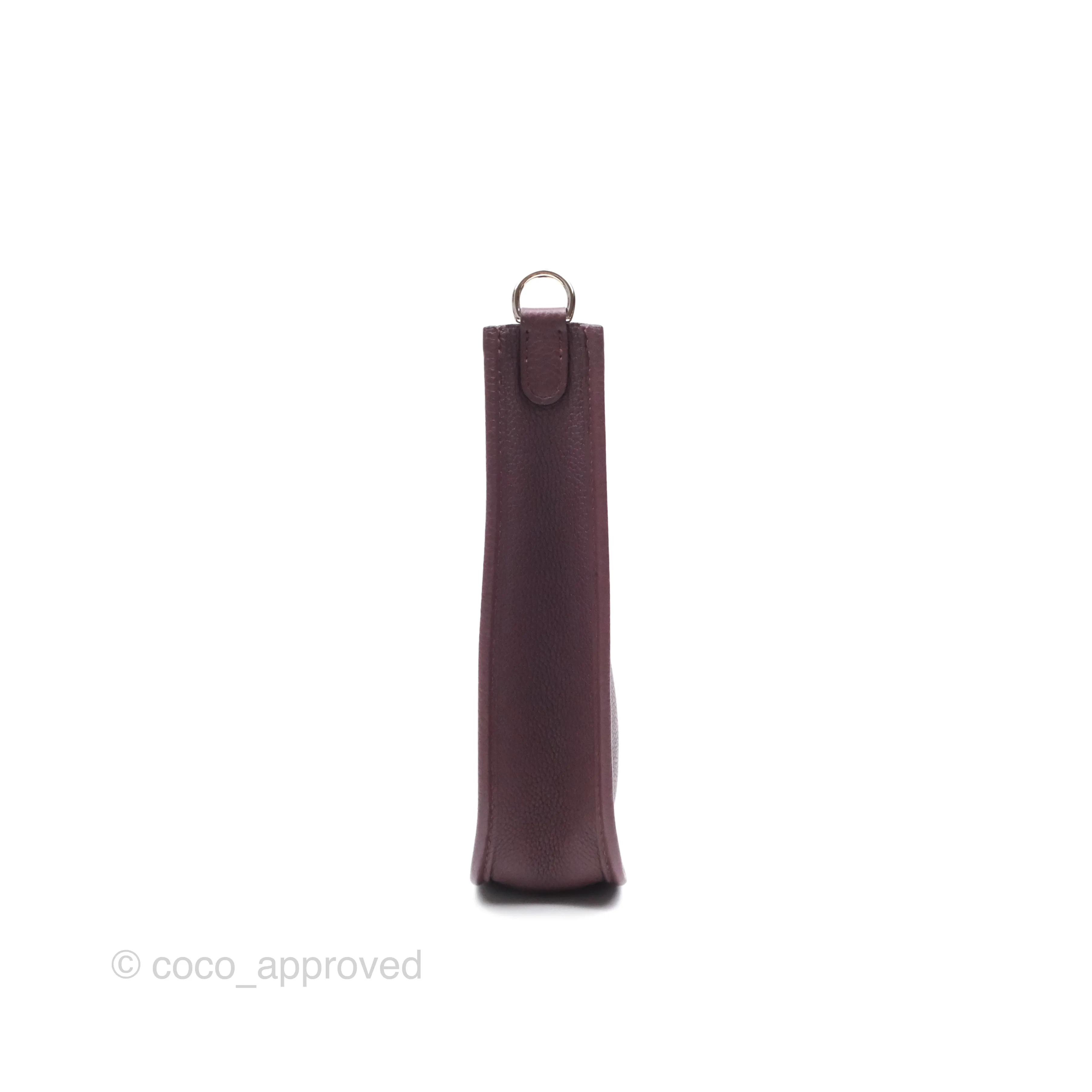 Herms Mini Evelyne 16 Bordeaux 57 Taurillon Maurice Palladium Hardware