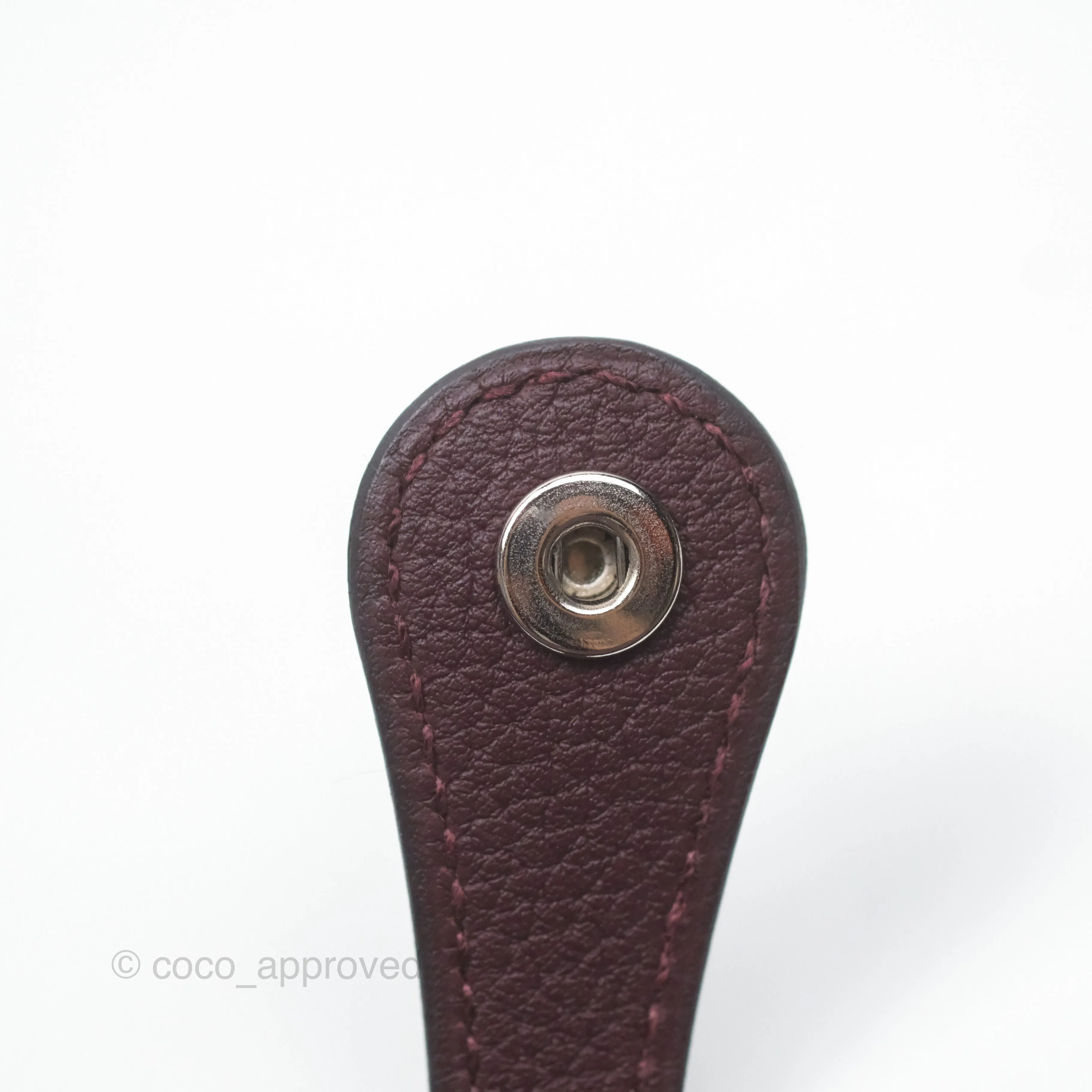 Herms Mini Evelyne 16 Bordeaux 57 Taurillon Maurice Palladium Hardware