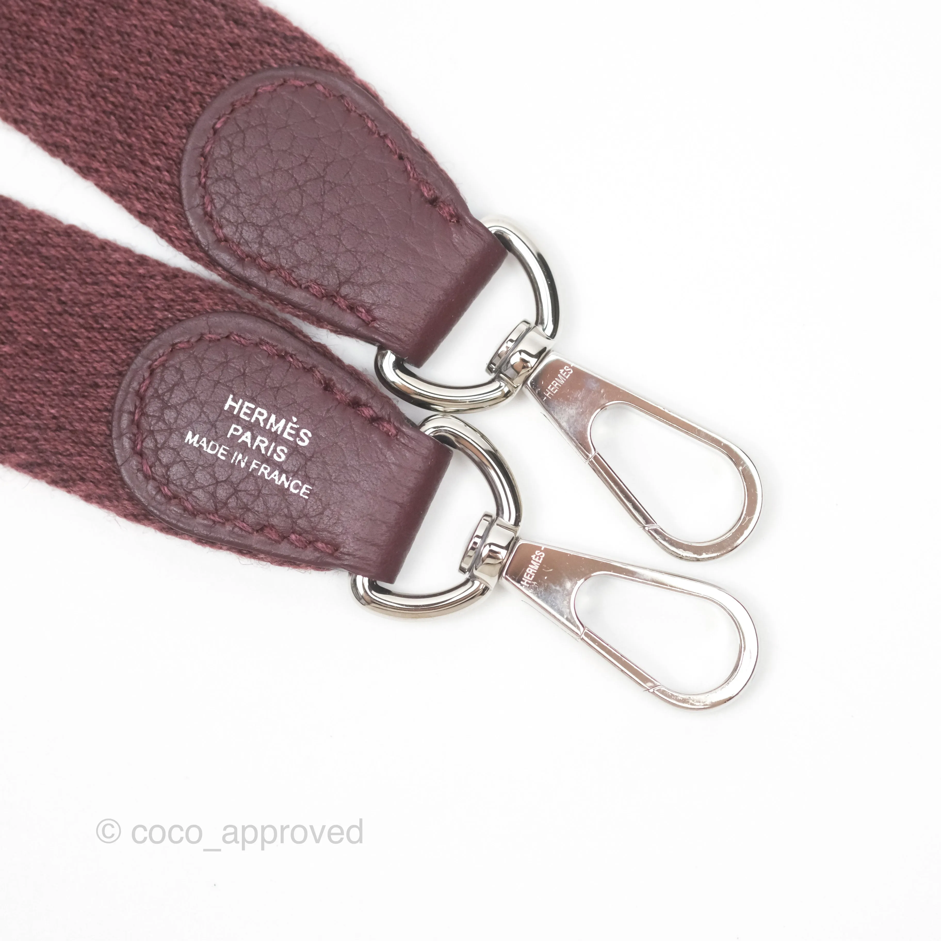 Herms Mini Evelyne 16 Bordeaux 57 Taurillon Maurice Palladium Hardware