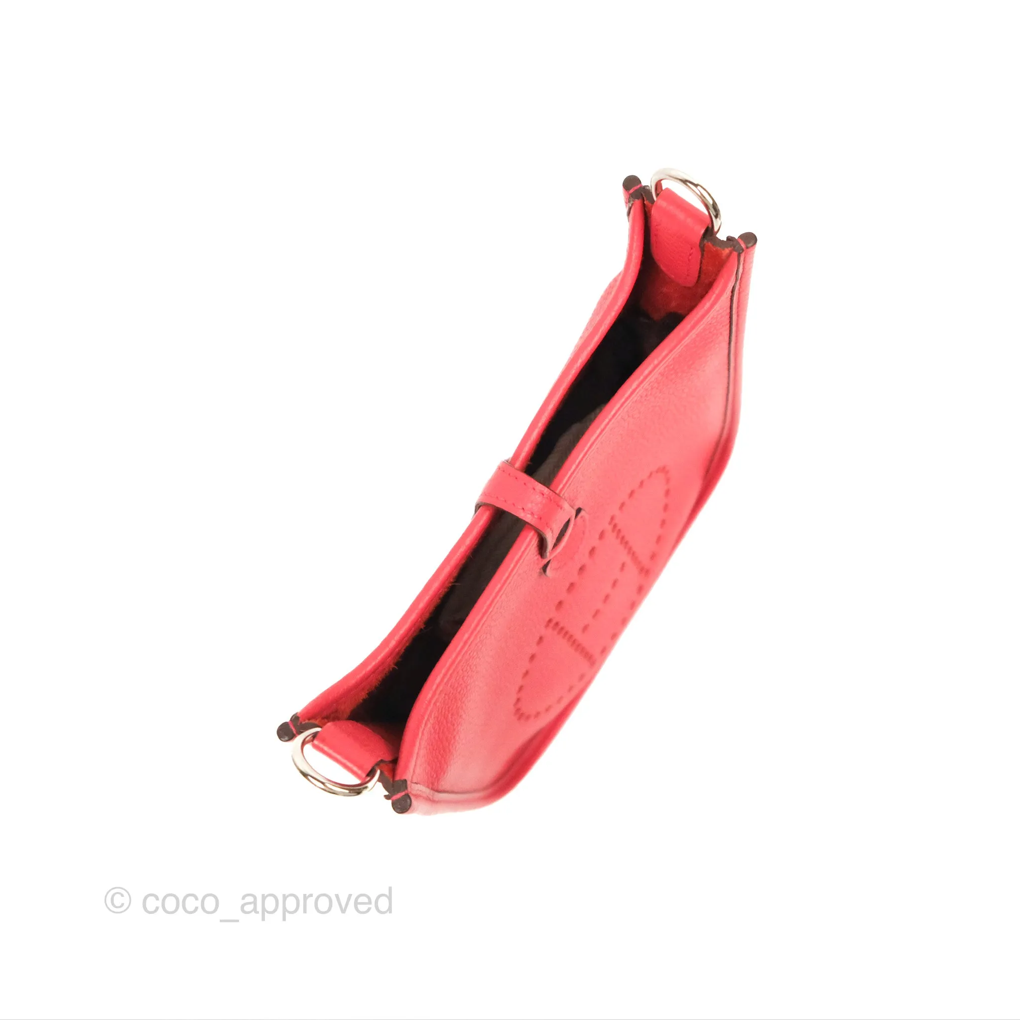 Herms Mini Evelyne 16 Bougainvillier/ Rouge Pivoine TM Palladium Hardware