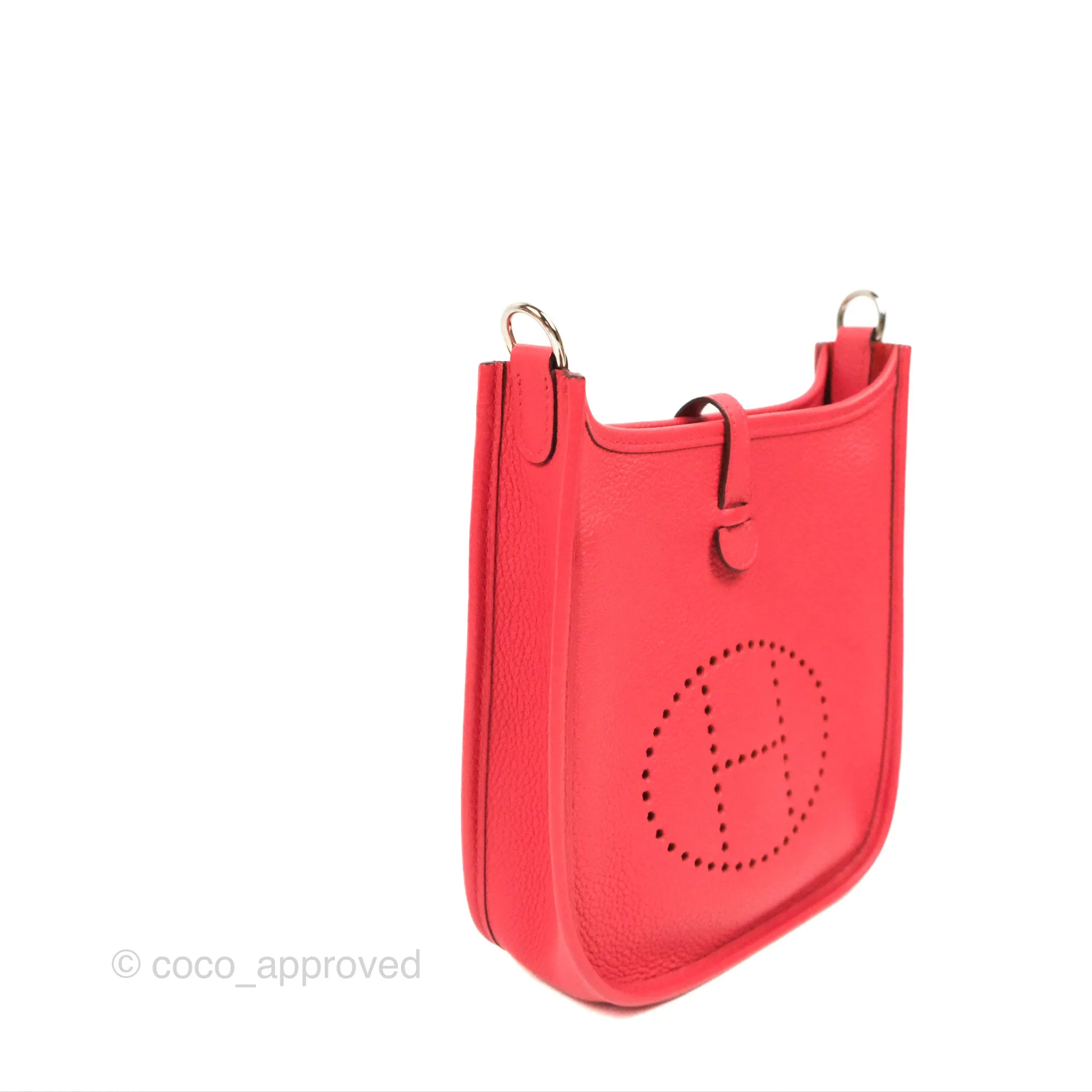 Herms Mini Evelyne 16 Bougainvillier/ Rouge Pivoine TM Palladium Hardware