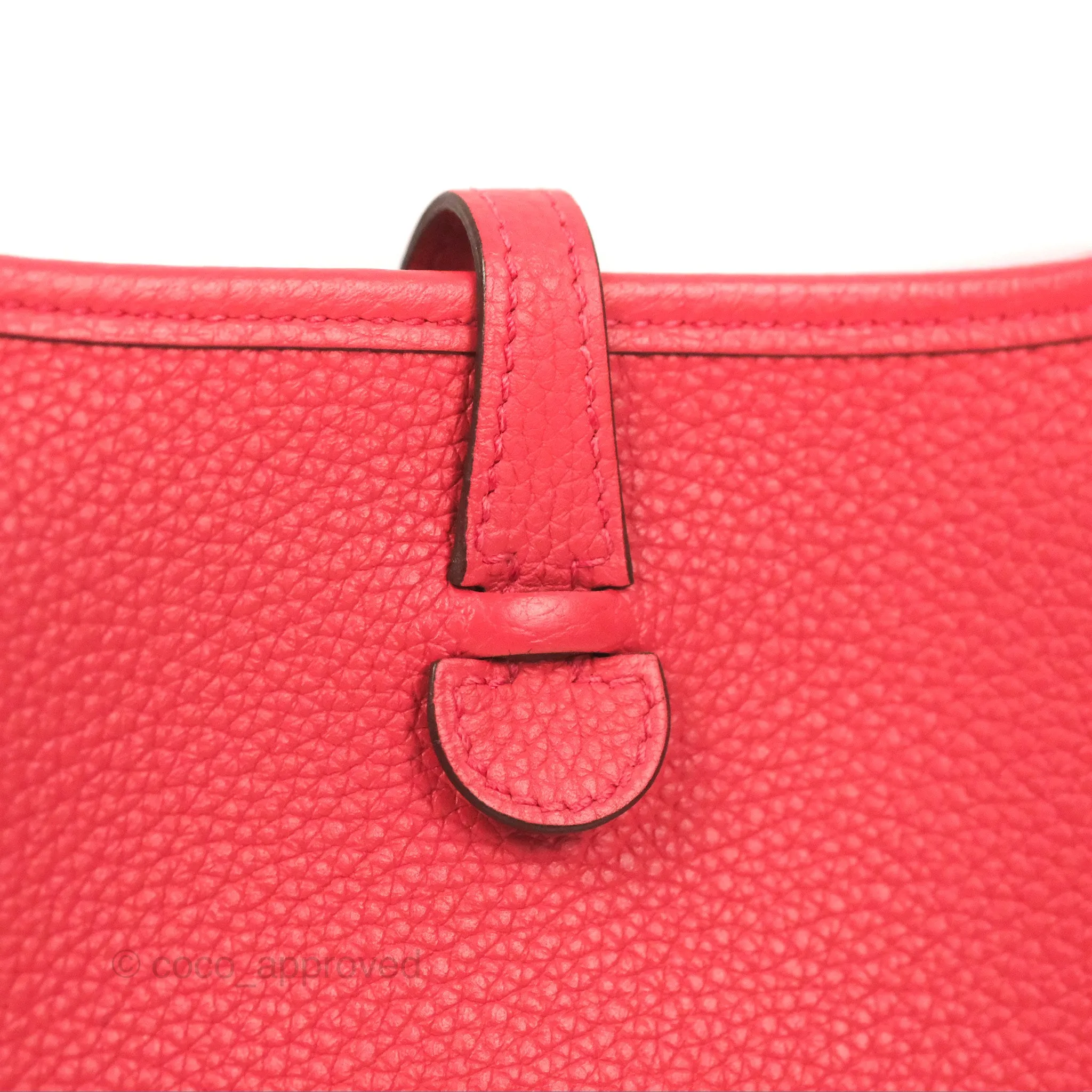 Herms Mini Evelyne 16 Bougainvillier/ Rouge Pivoine TM Palladium Hardware