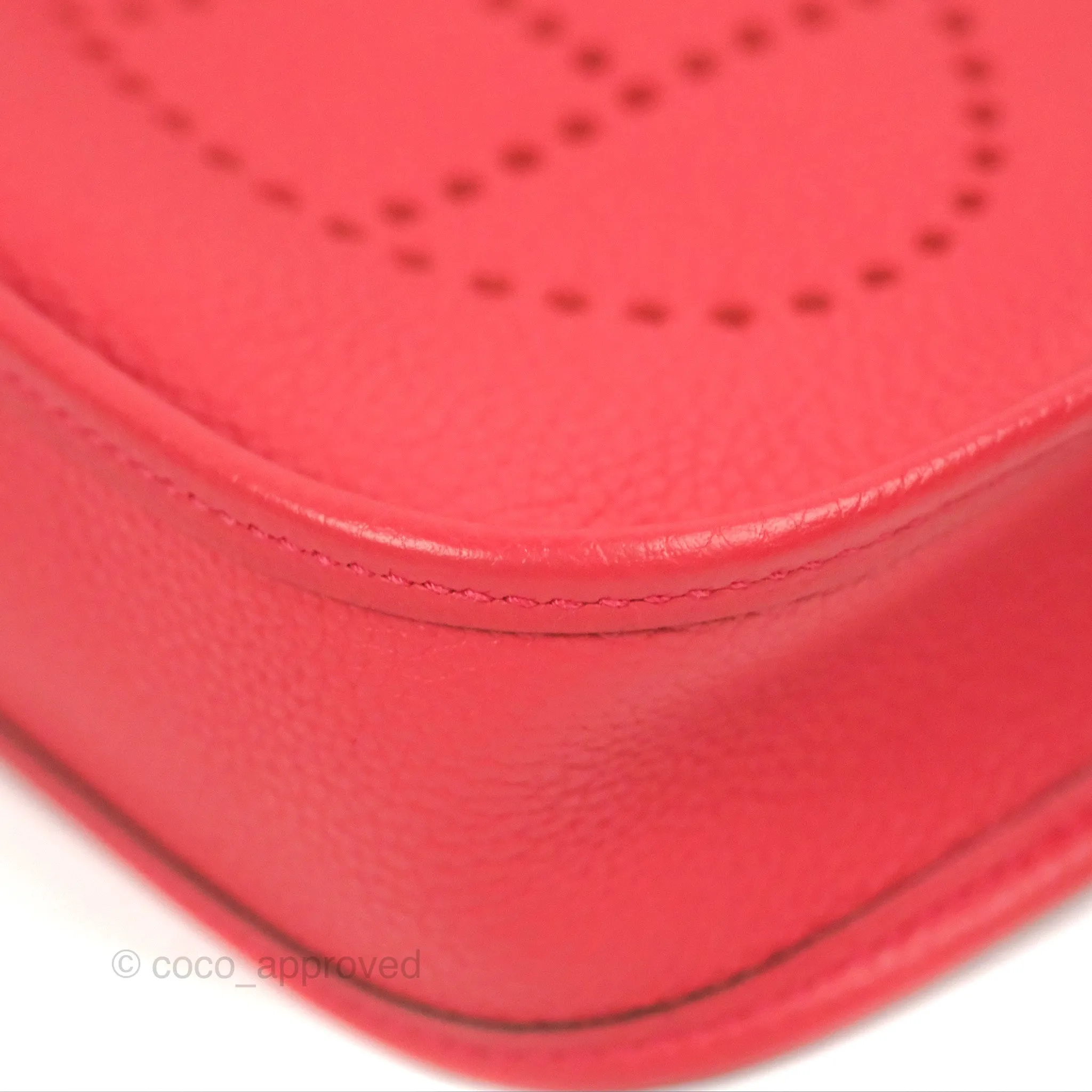 Herms Mini Evelyne 16 Bougainvillier/ Rouge Pivoine TM Palladium Hardware