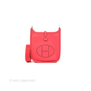 Herms Mini Evelyne 16 Bougainvillier/ Rouge Pivoine TM Palladium Hardware