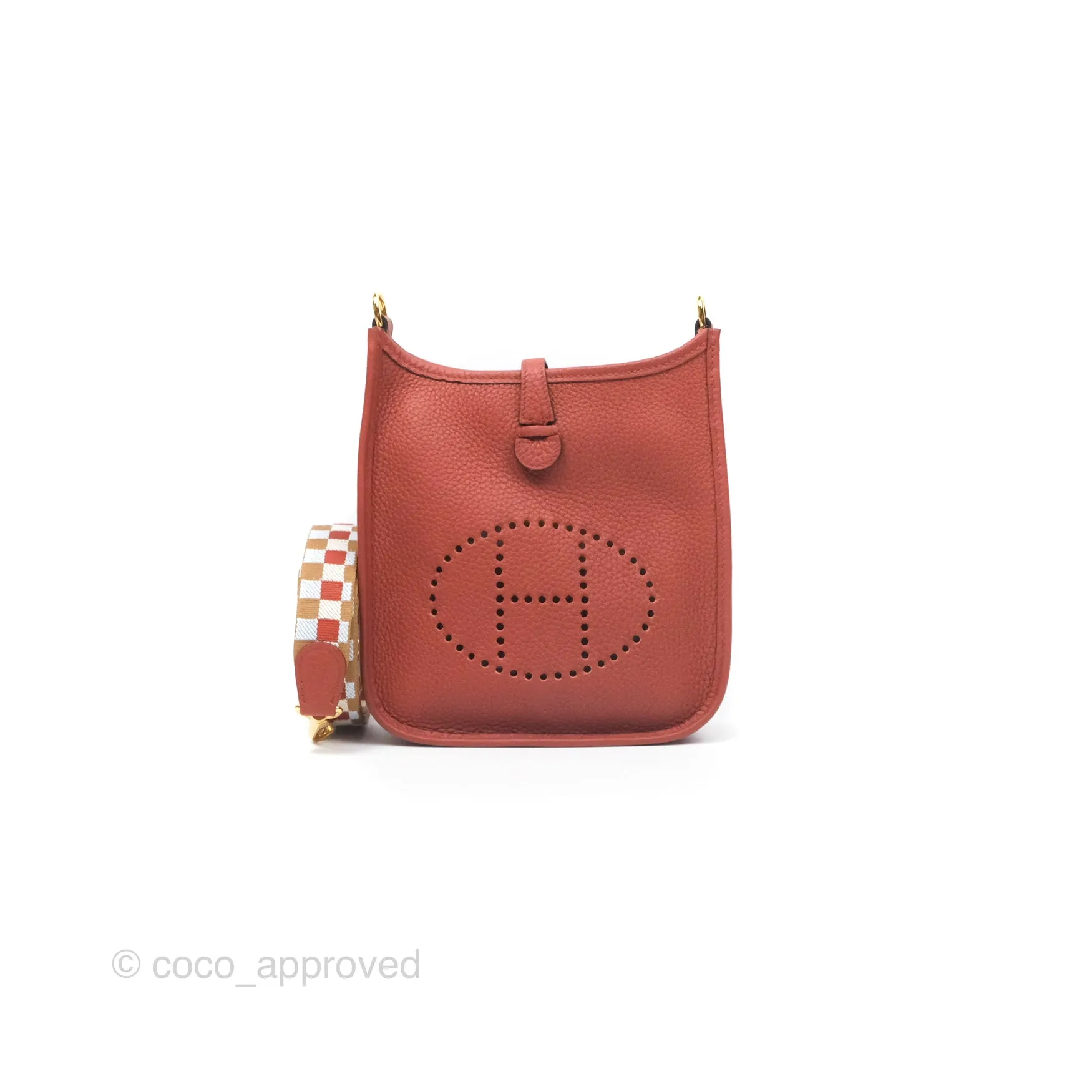Herms Mini Evelyne 16 Cuivre Clemence Gold Hardware