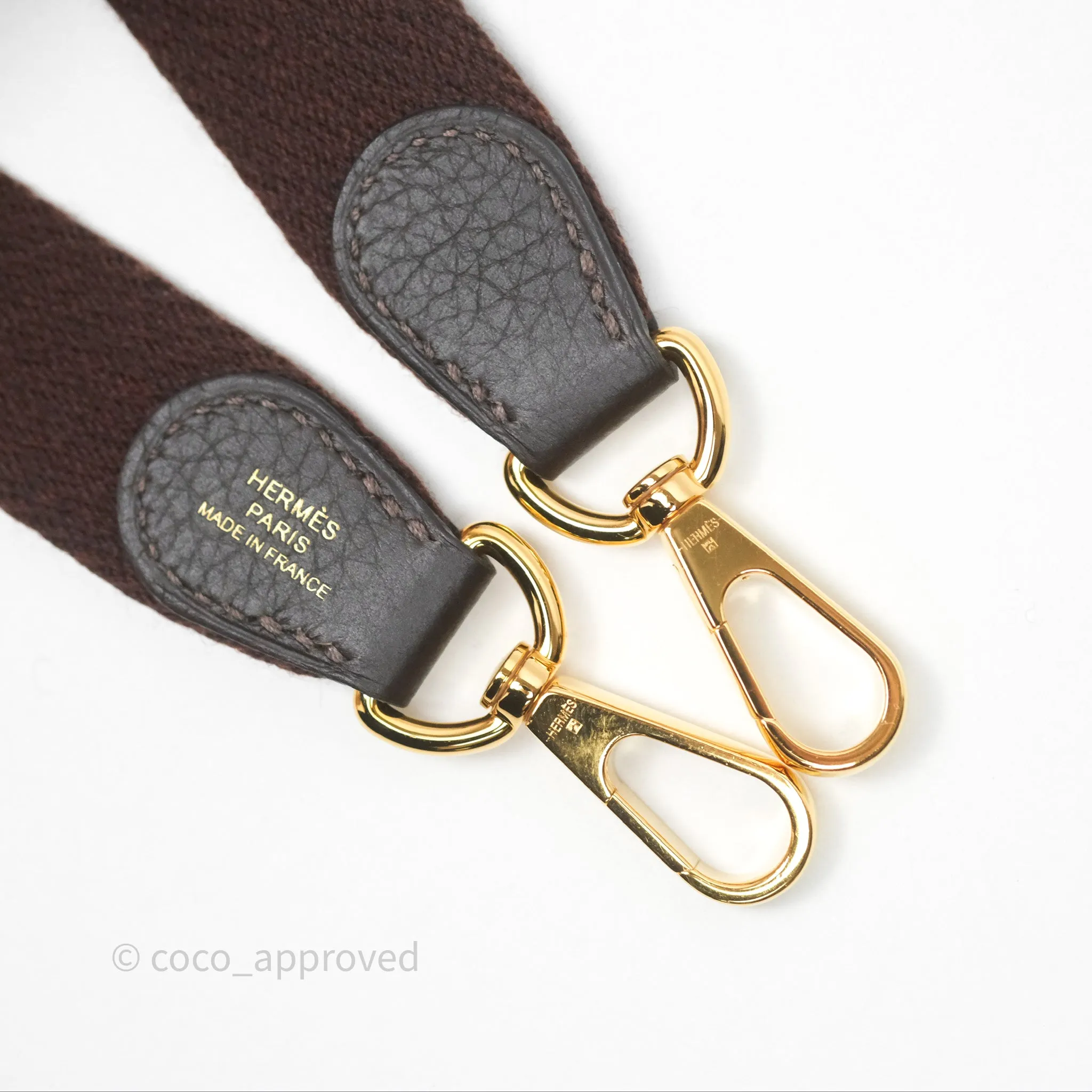 Herms Mini Evelyne 16 Ebene 46 Clemence Gold Hardware