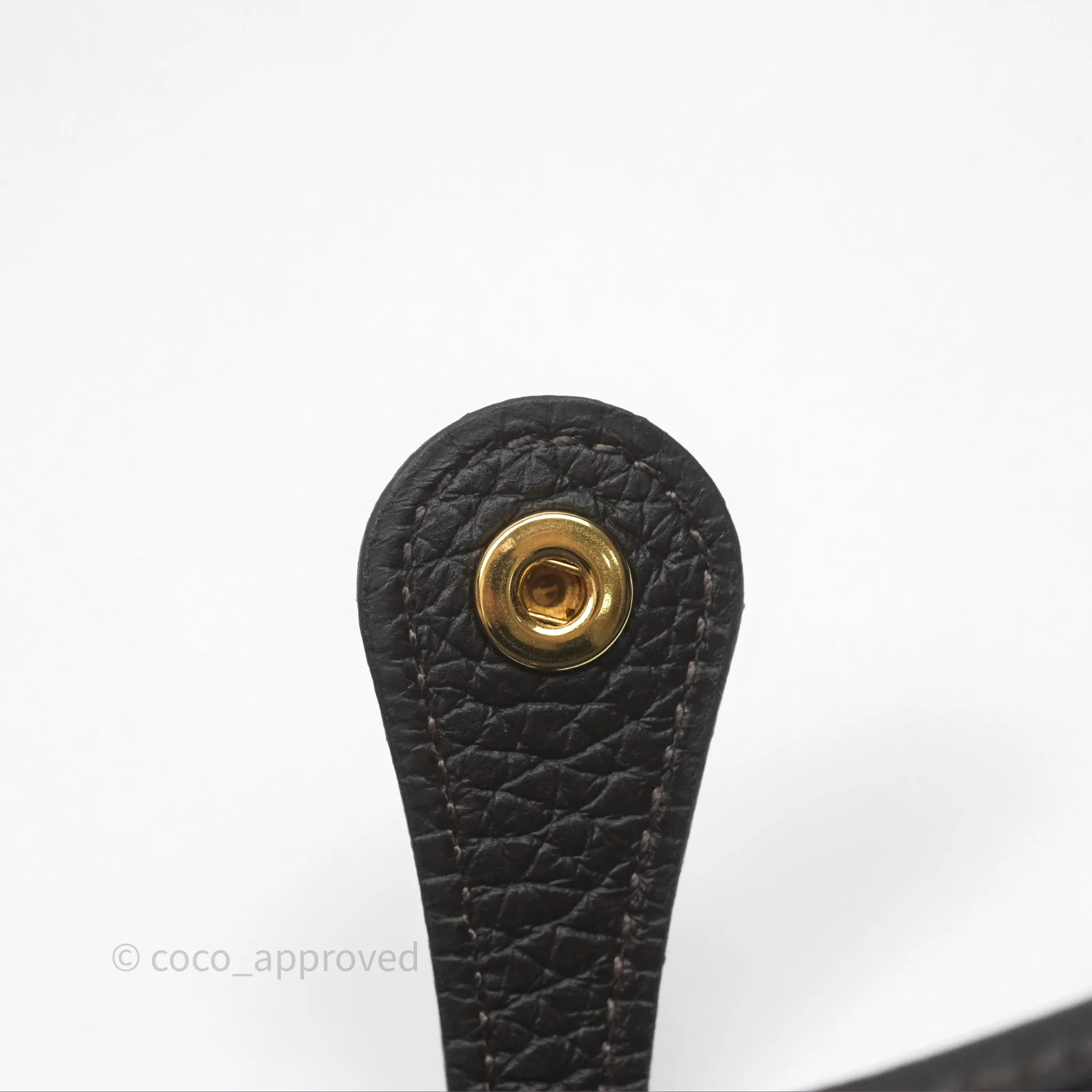 Herms Mini Evelyne 16 Ebene 46 Clemence Gold Hardware