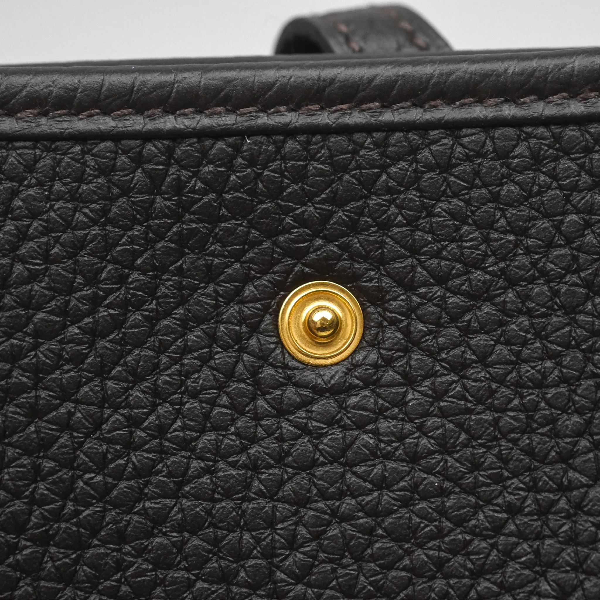 Herms Mini Evelyne 16 Ebene 46 Clemence Gold Hardware