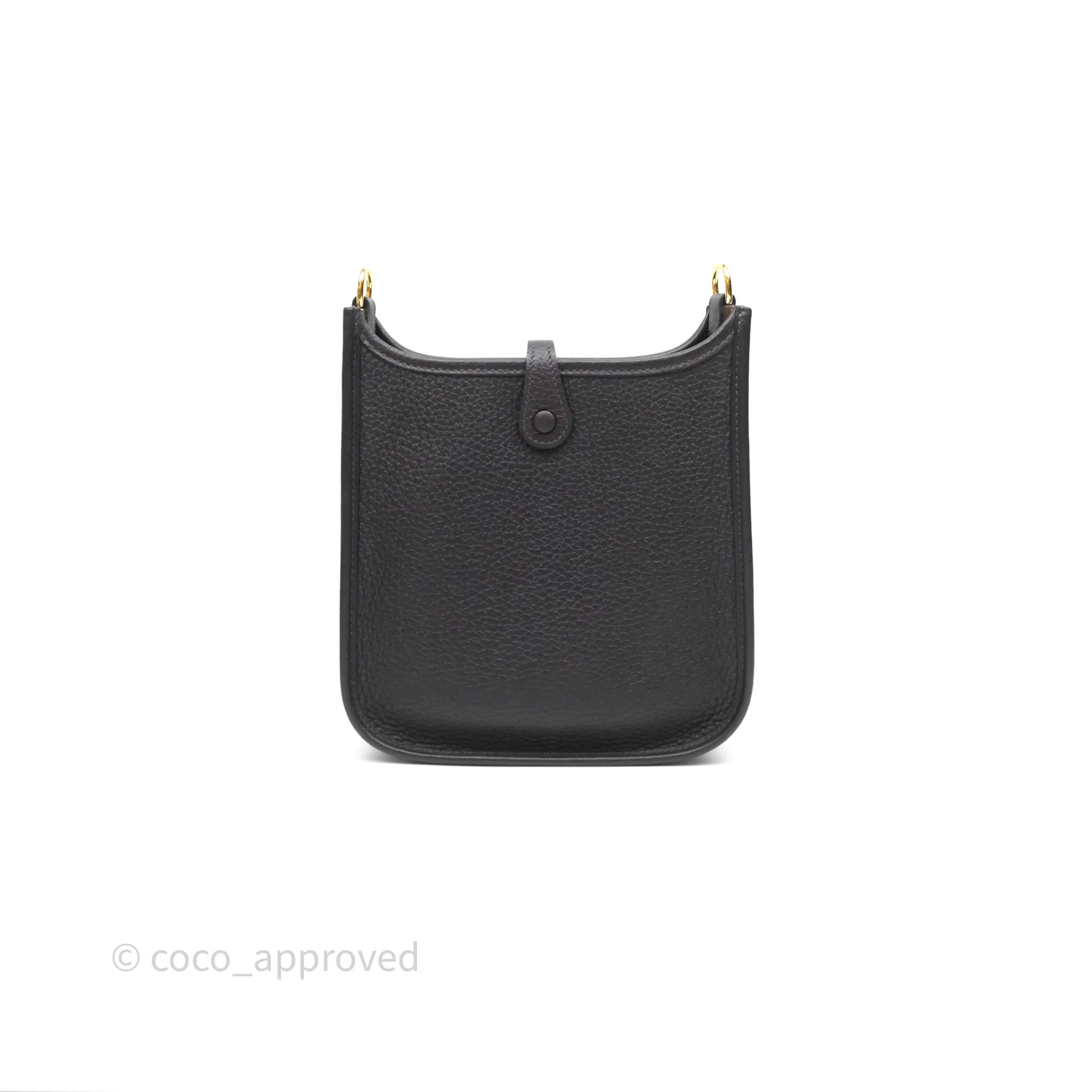 Herms Mini Evelyne 16 Ebene 46 Clemence Gold Hardware
