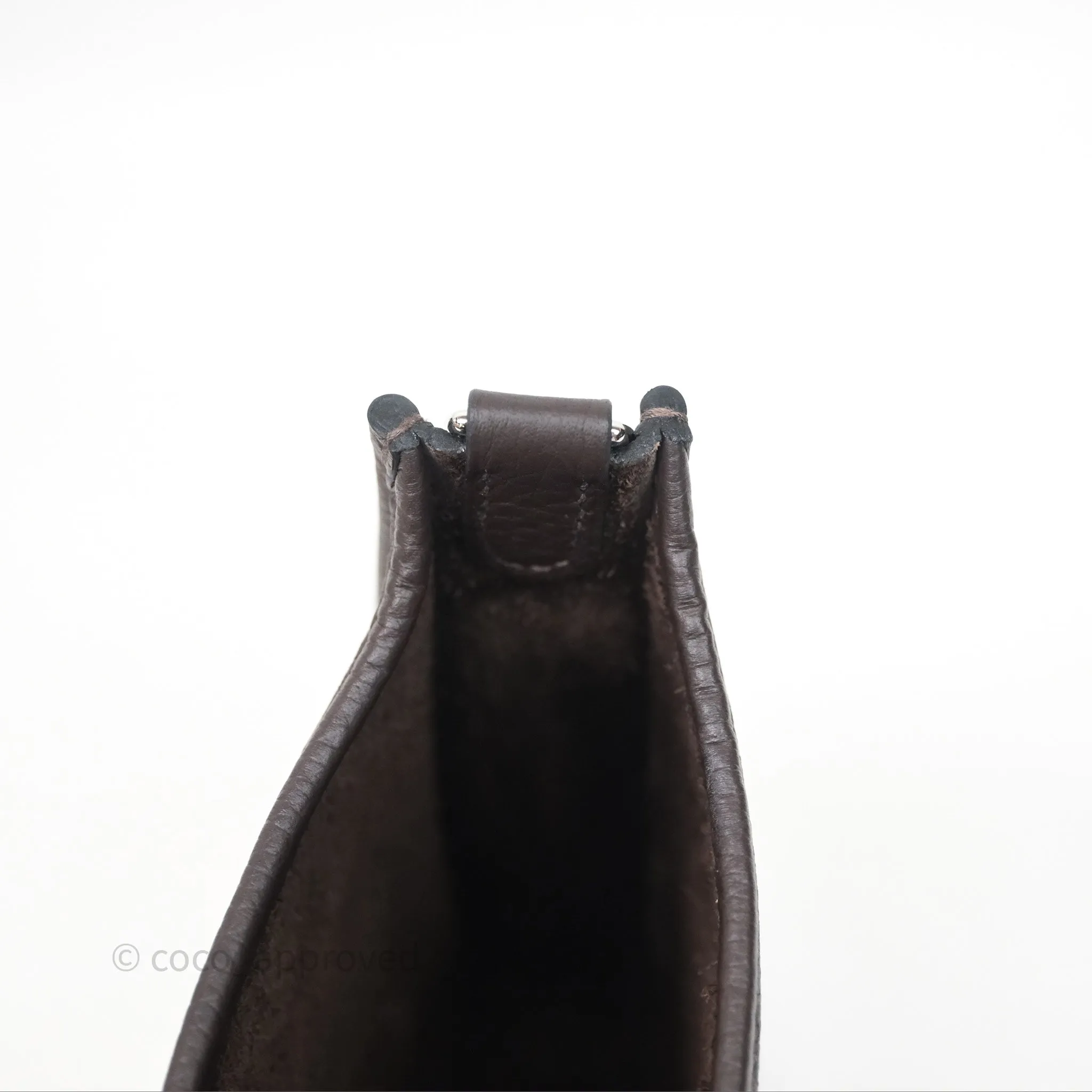 Herms Mini Evelyne 16 Ebene 46 Clemence Sliver Hardware