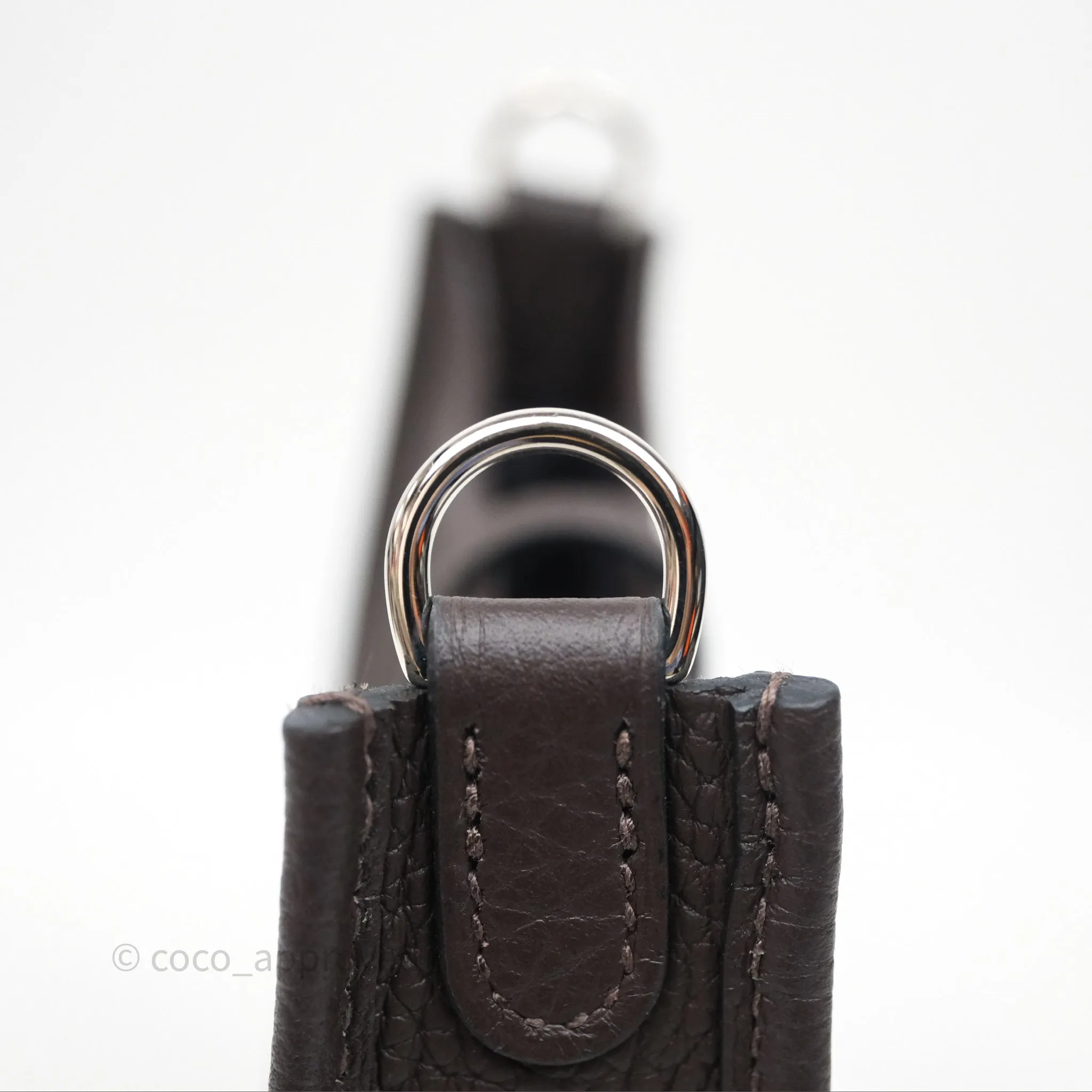 Herms Mini Evelyne 16 Ebene 46 Clemence Sliver Hardware