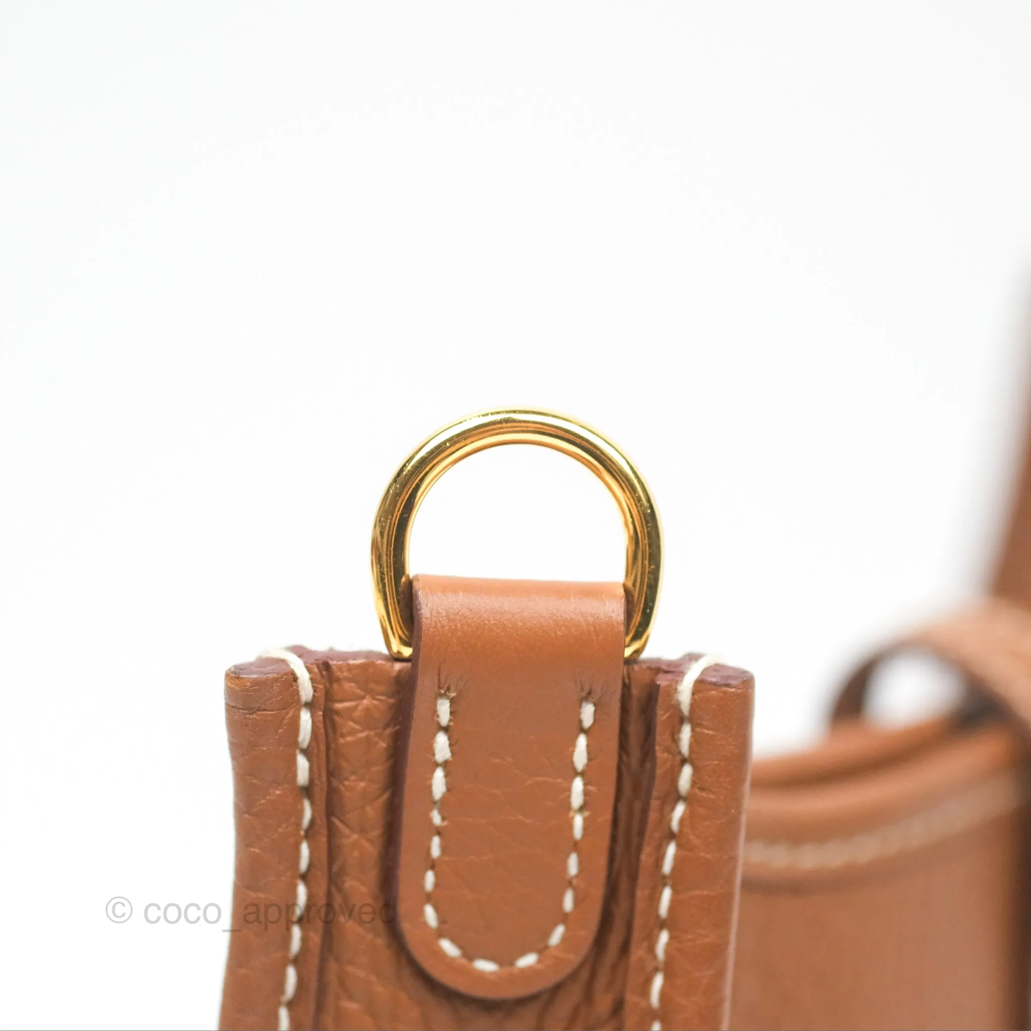 Herms Mini Evelyne 16 Gold Clemence Gold Hardware