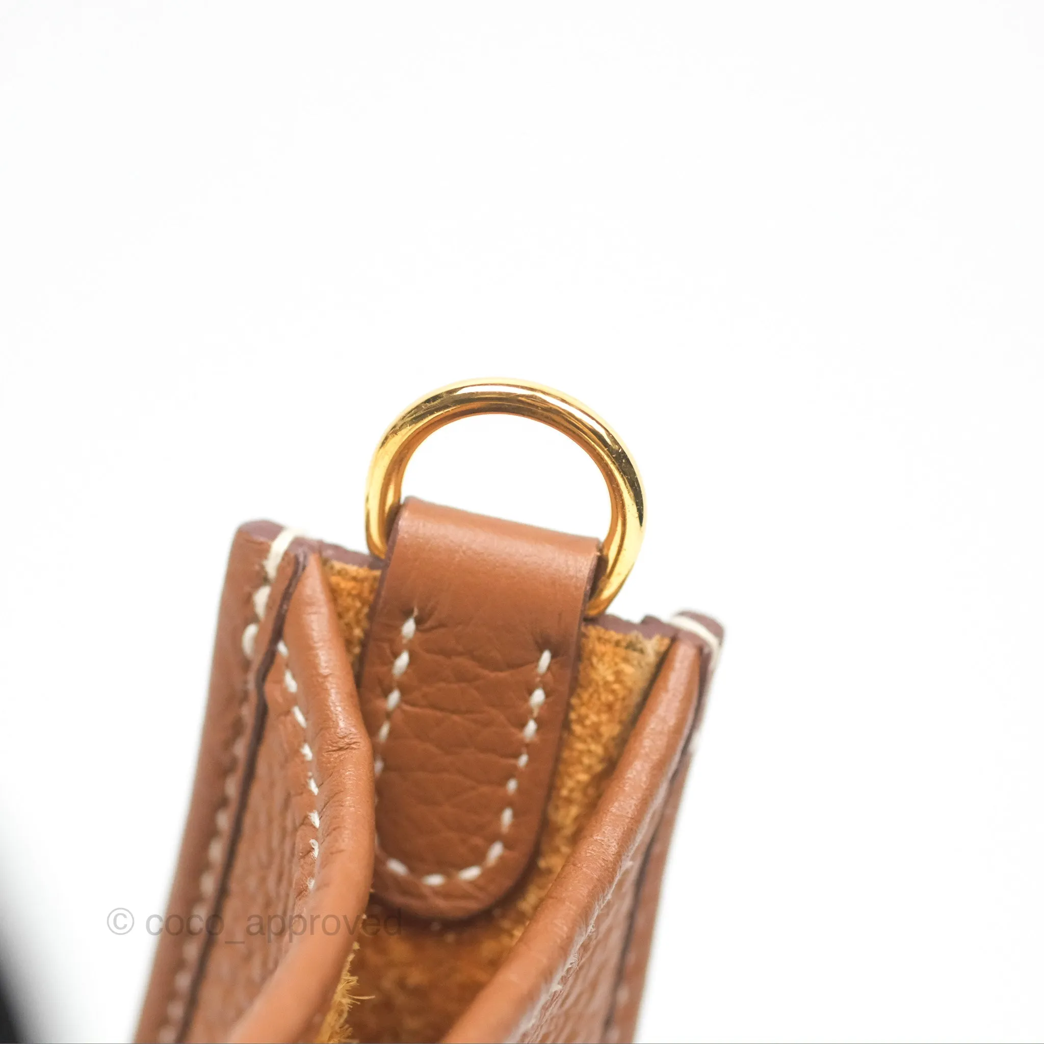 Herms Mini Evelyne 16 Gold Clemence Gold Hardware