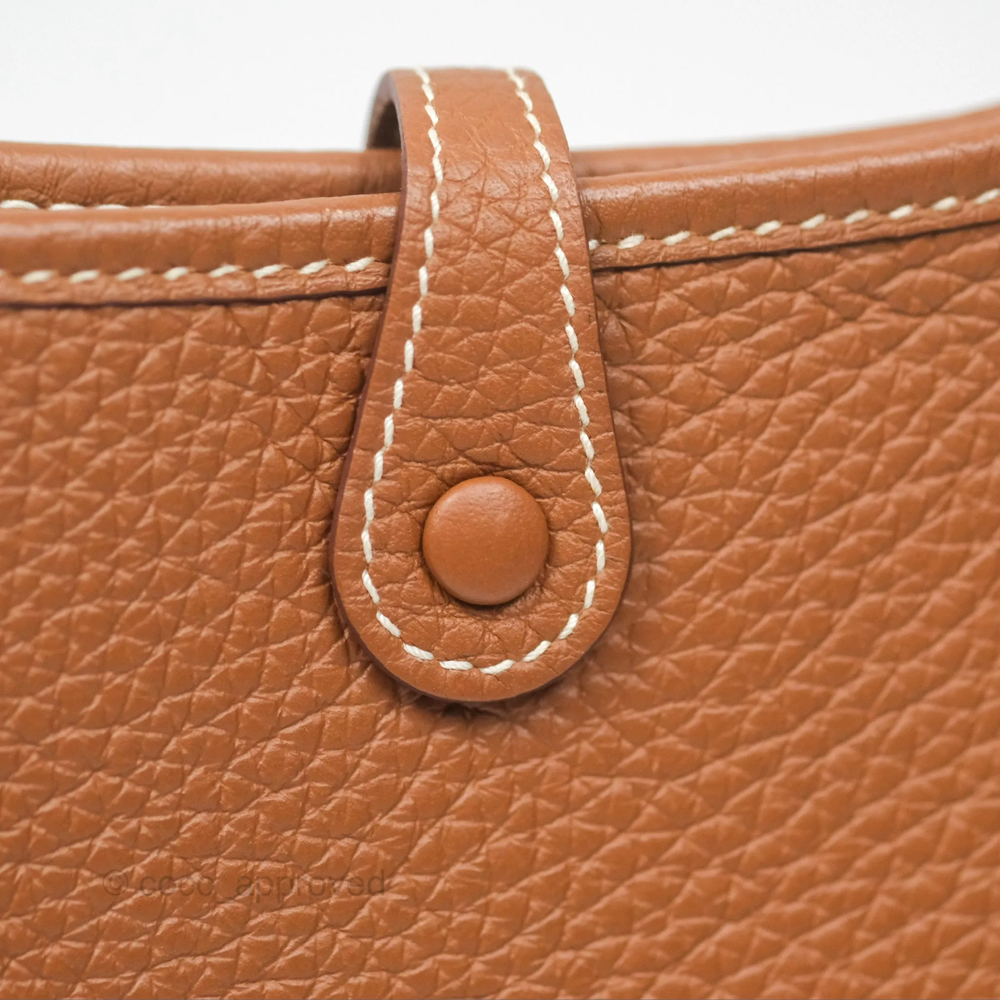 Herms Mini Evelyne 16 Gold Clemence Gold Hardware
