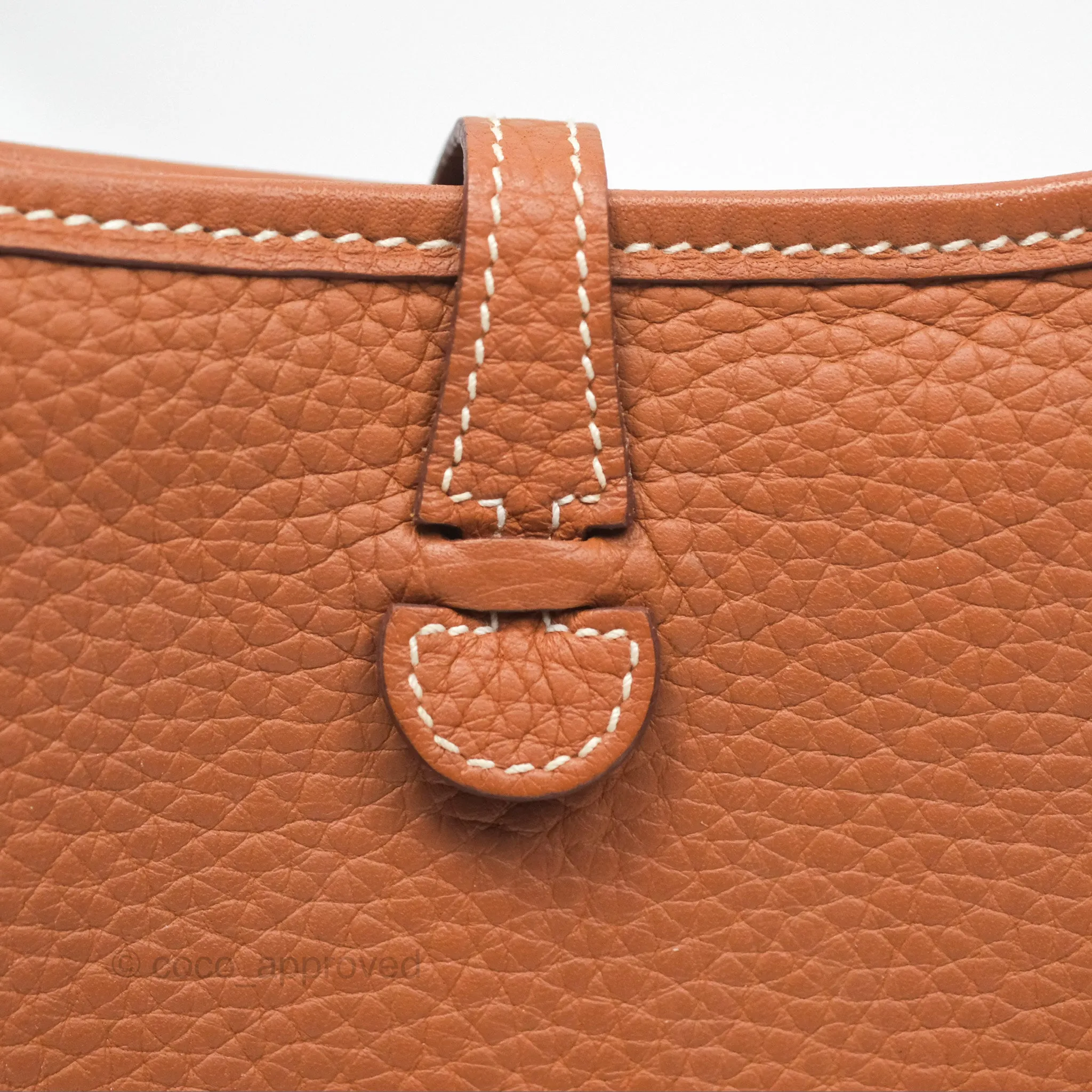 Herms Mini Evelyne 16 Gold Clemence Gold Hardware
