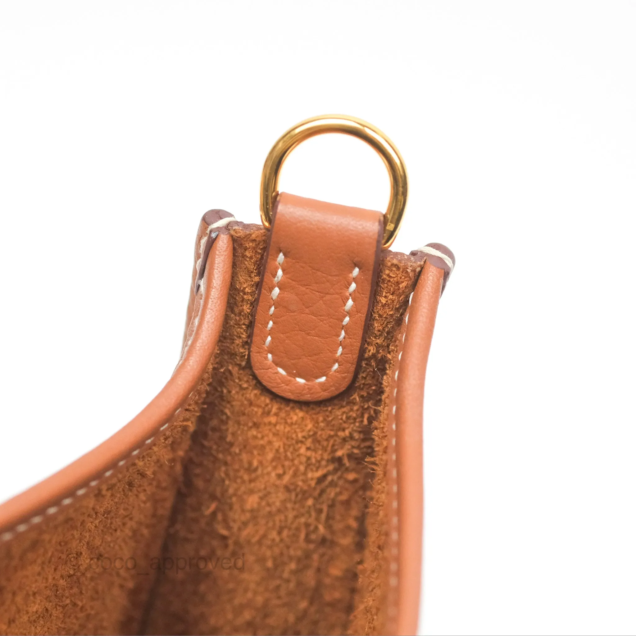 Herms Mini Evelyne 16 Gold Clemence Gold Hardware