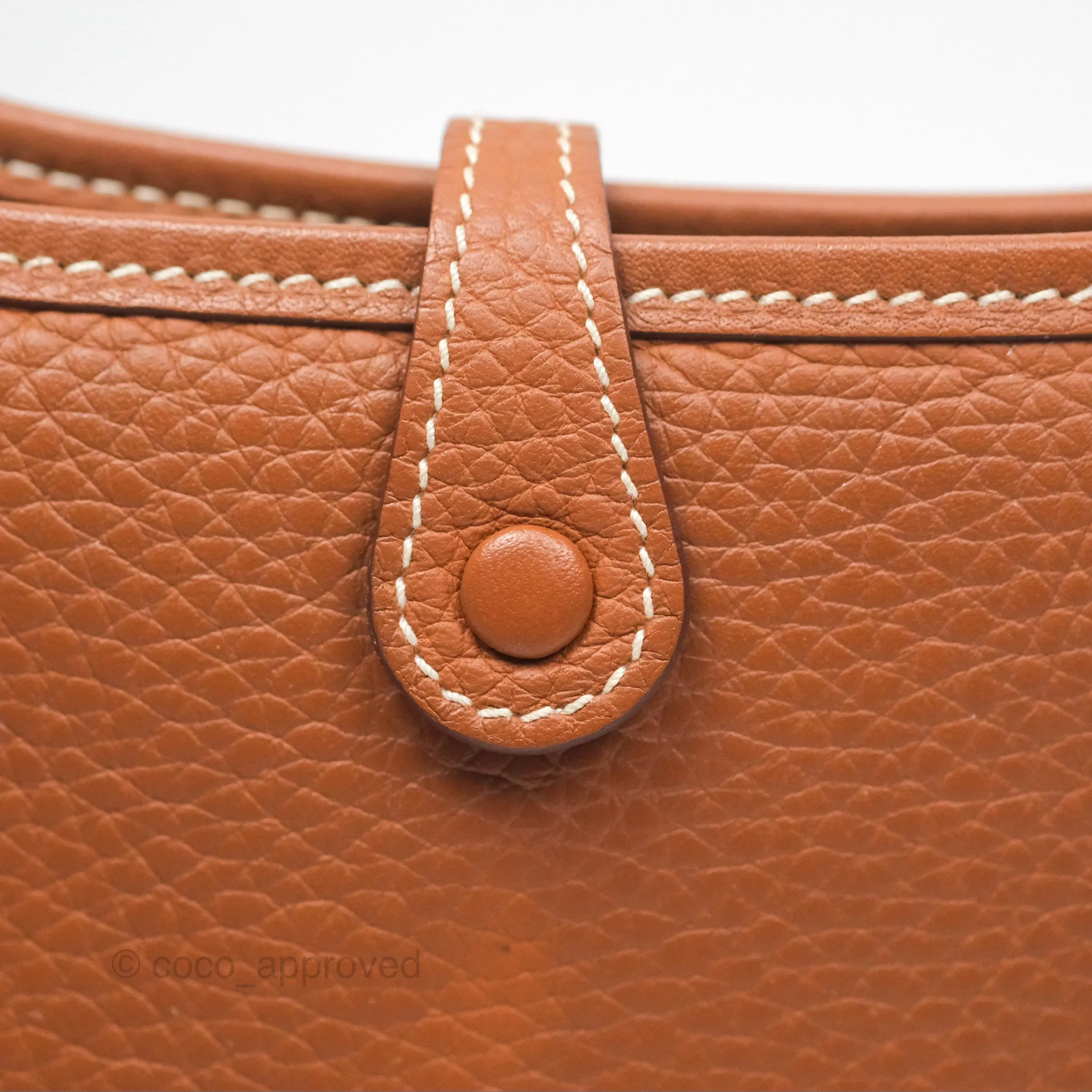 Herms Mini Evelyne 16 Gold Clemence Gold Hardware