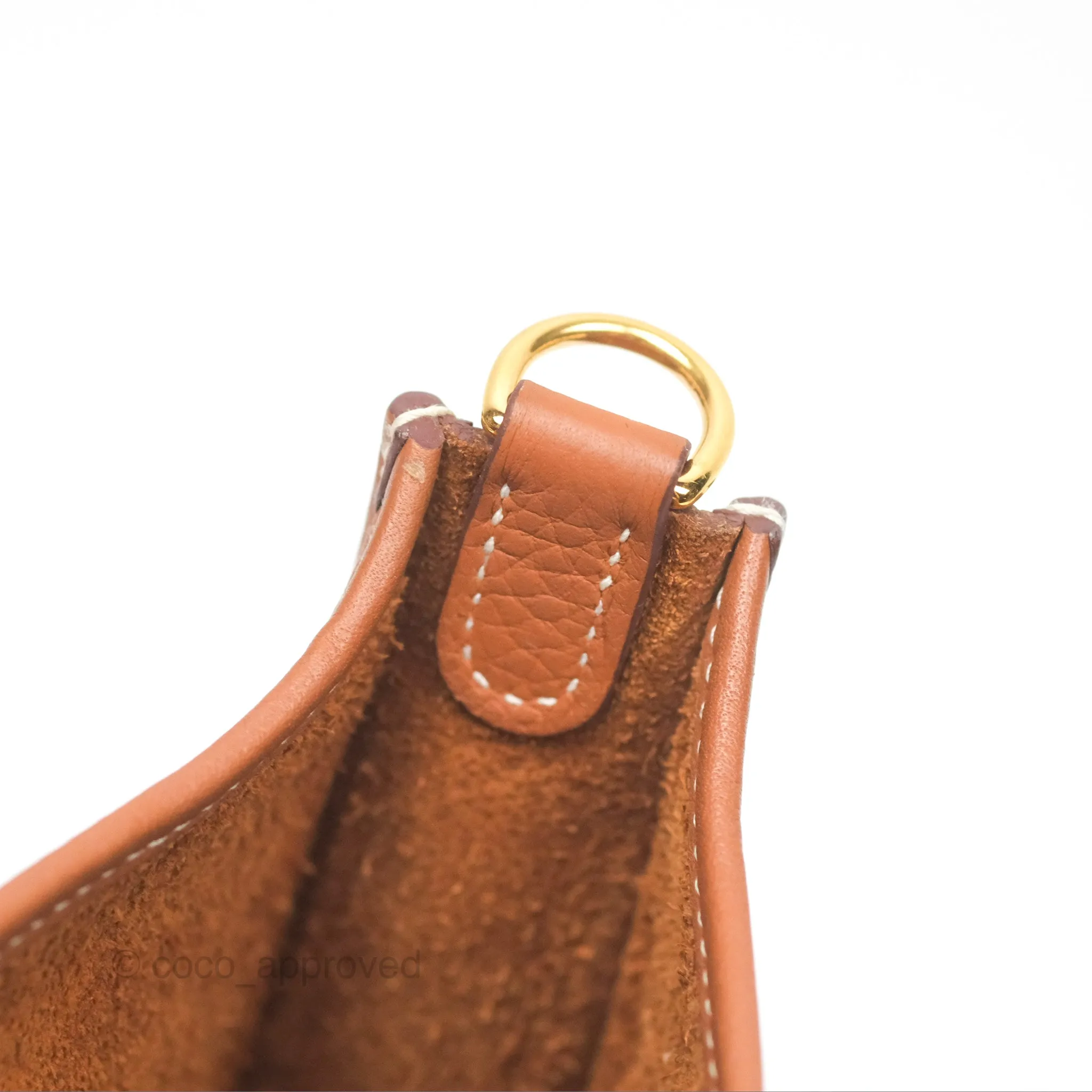 Herms Mini Evelyne 16 Gold Clemence Gold Hardware