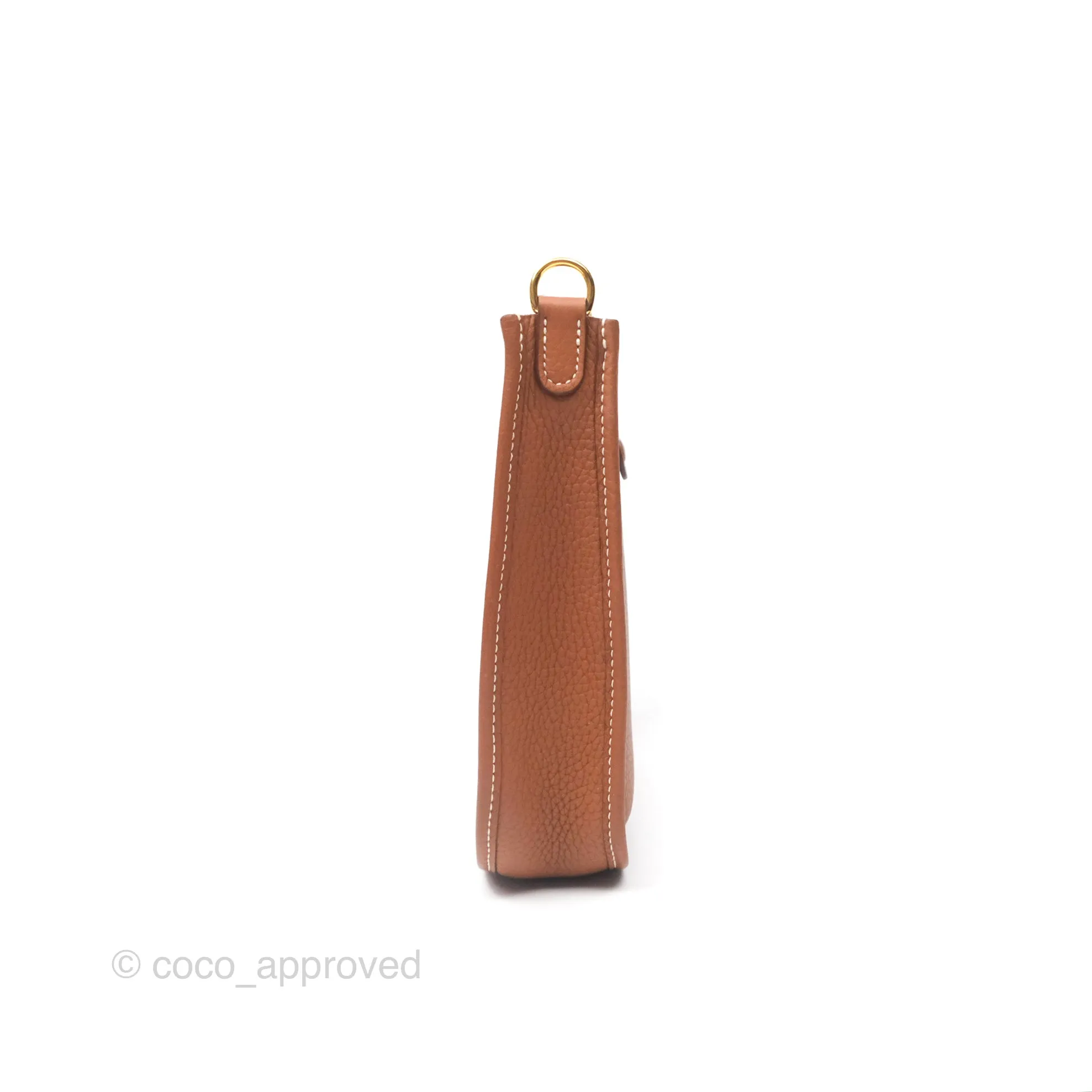 Herms Mini Evelyne 16 Gold Clemence Gold Hardware