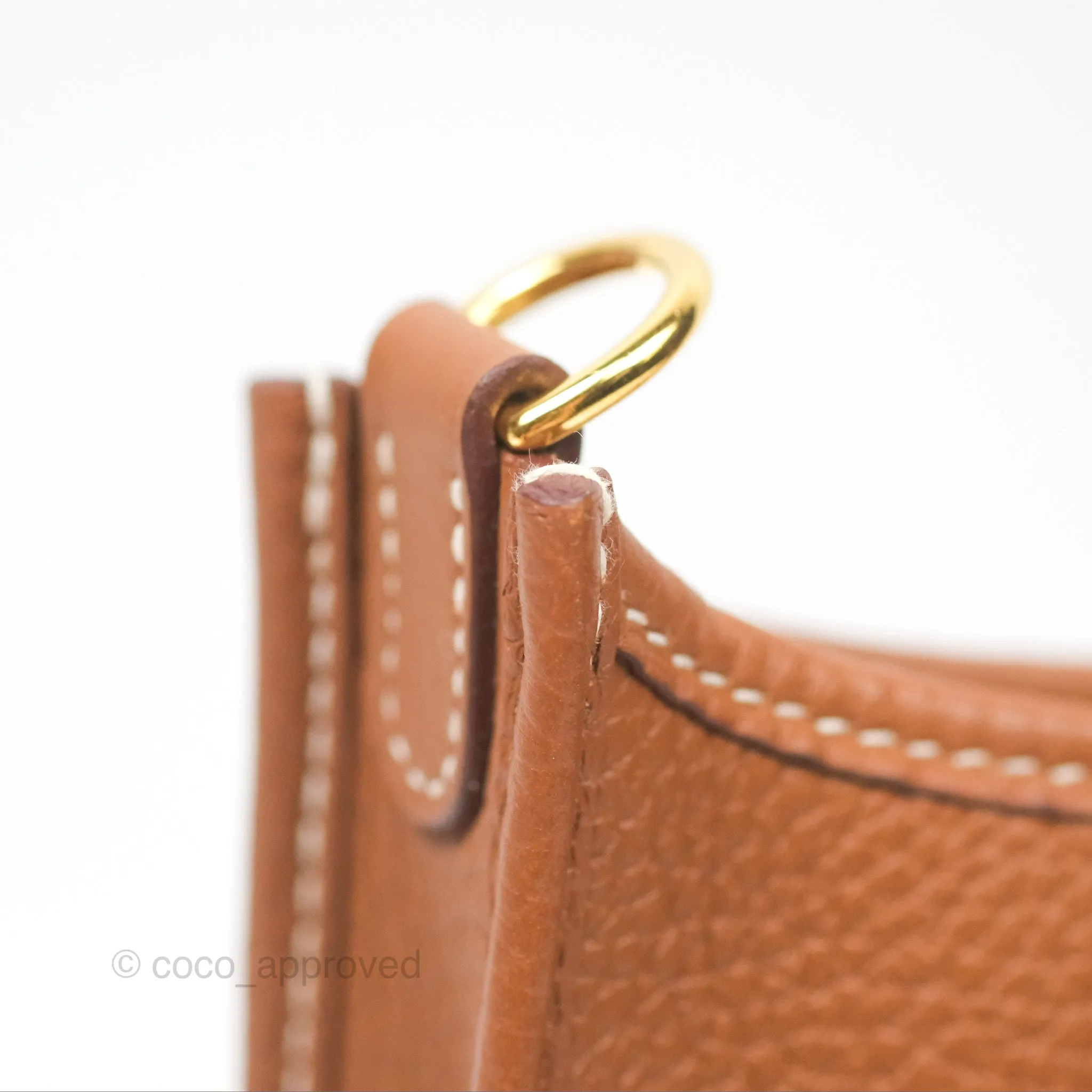 Herms Mini Evelyne 16 Gold Clemence Gold Hardware